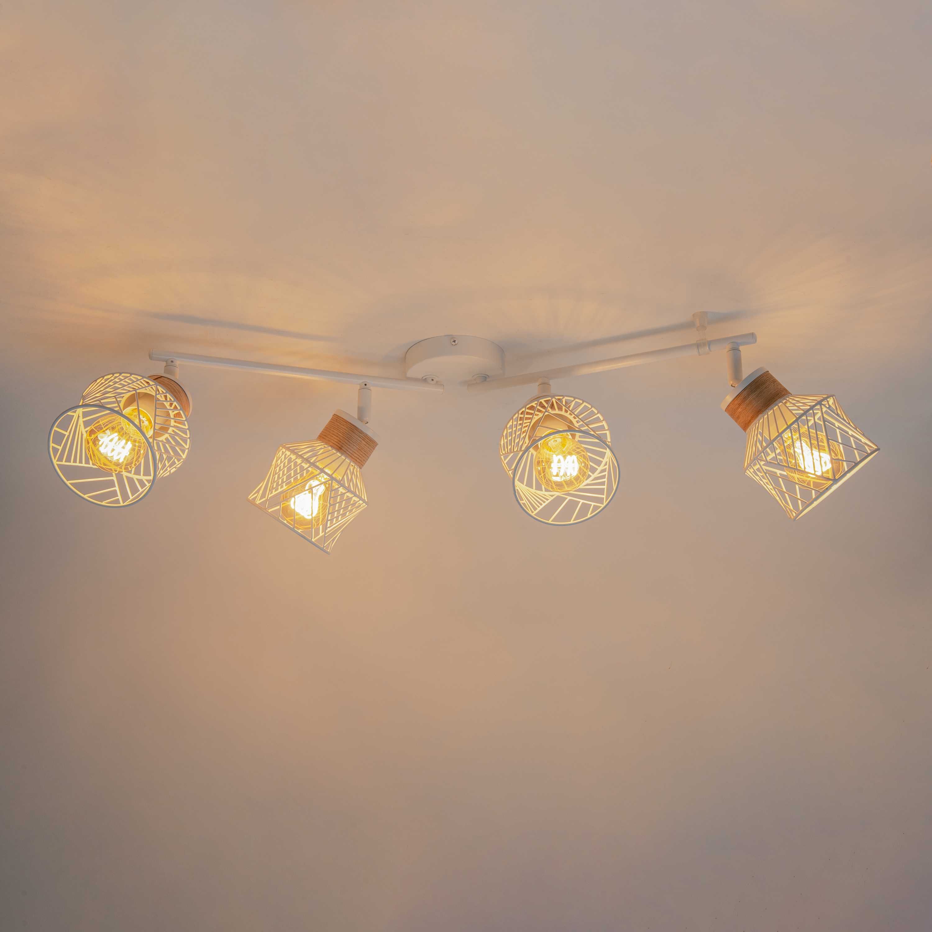 Listwa reflektorowa Kanel biała z drewnem E27 Inspire - 8