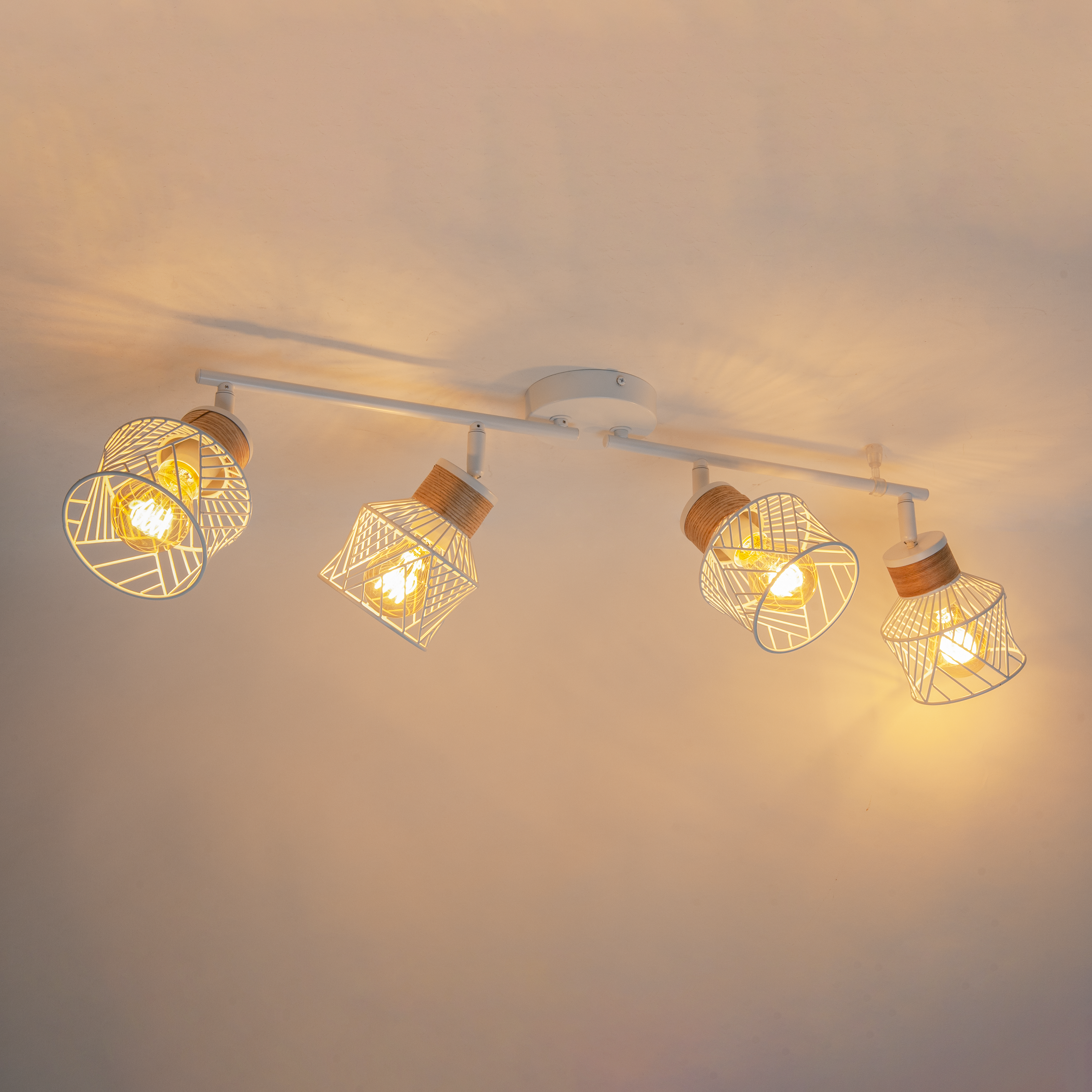 Listwa reflektorowa Kanel biała z drewnem E27 Inspire - 10