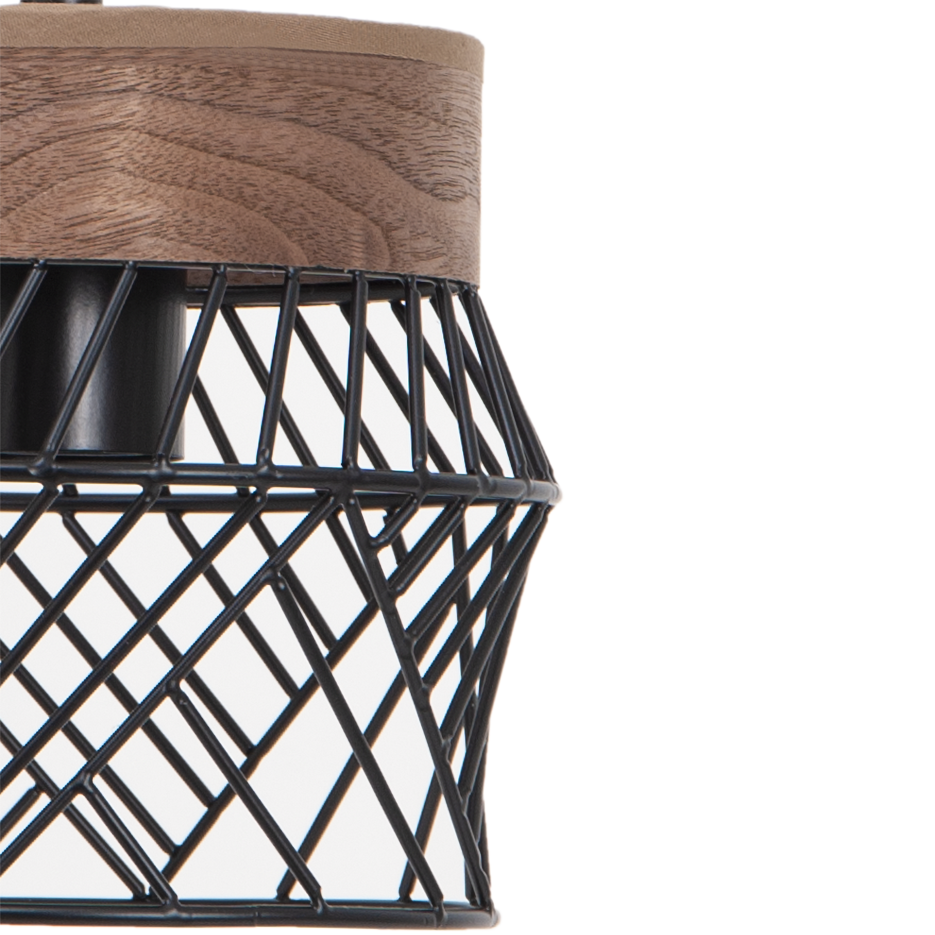 Kinkiet Kanel czarny z drewnem E27 Inspire - 19