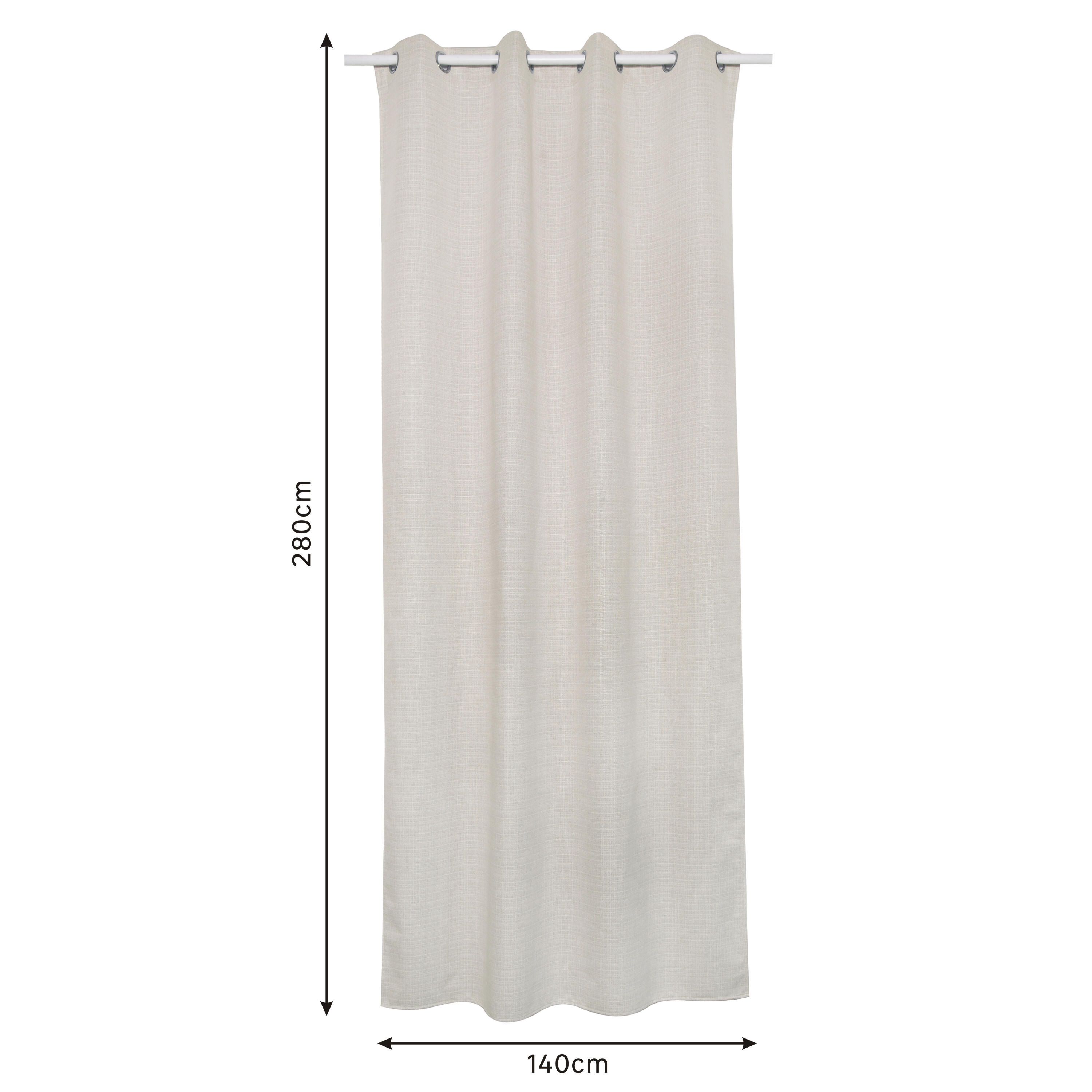 Rideau occultant, Aimy, beige H.280 x l.140 cm INSPIRE - 2