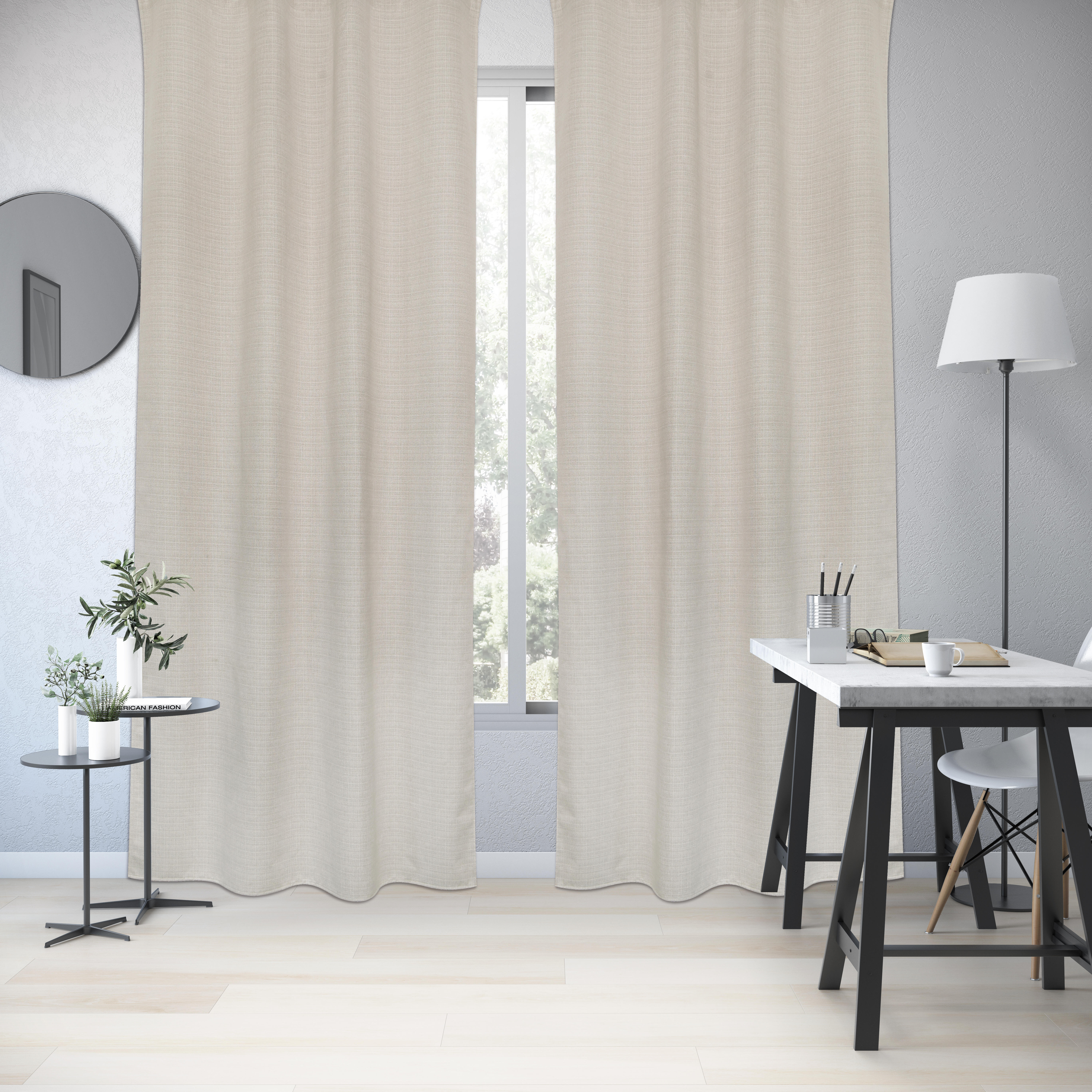 Rideau occultant, Aimy, beige H.280 x l.140 cm INSPIRE - 3