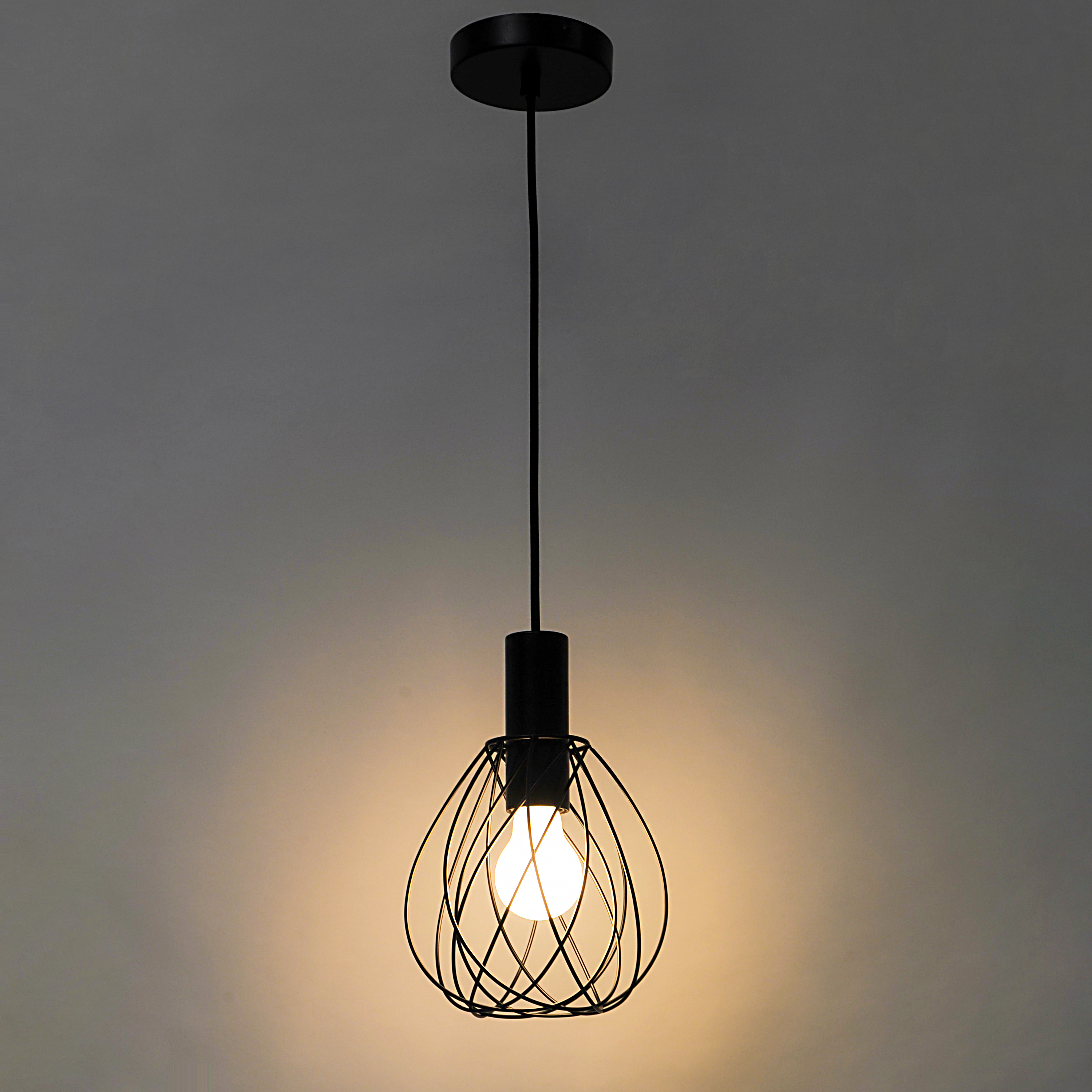 Lampa wisząca Merone czarna E27 Inspire - 13