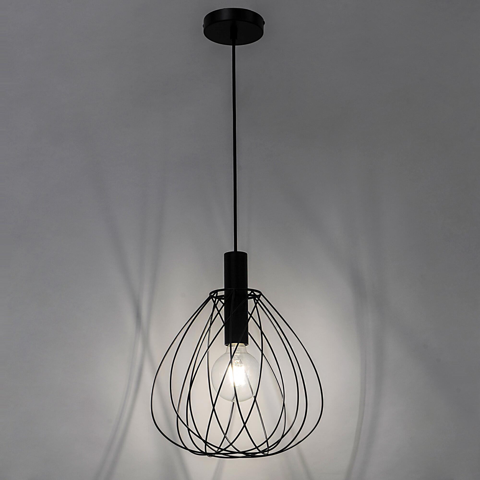 Lampa wisząca Merone czarna E27 Inspire - 19