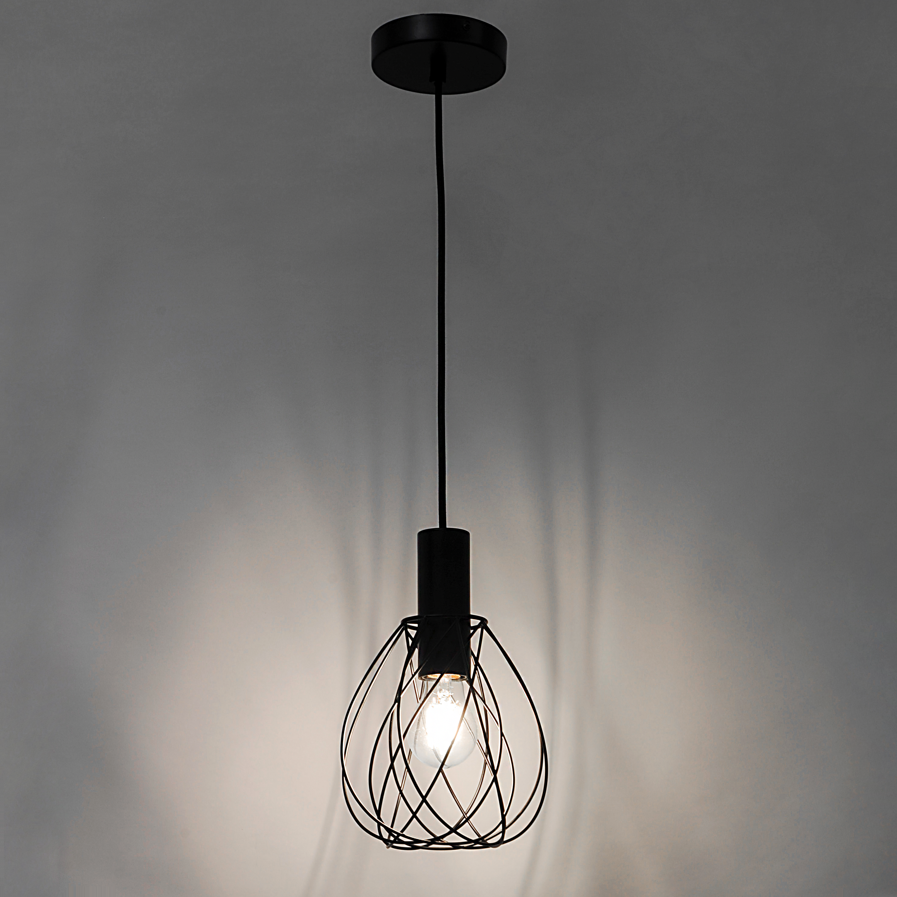 Lampa wisząca Merone czarna E27 Inspire - 14