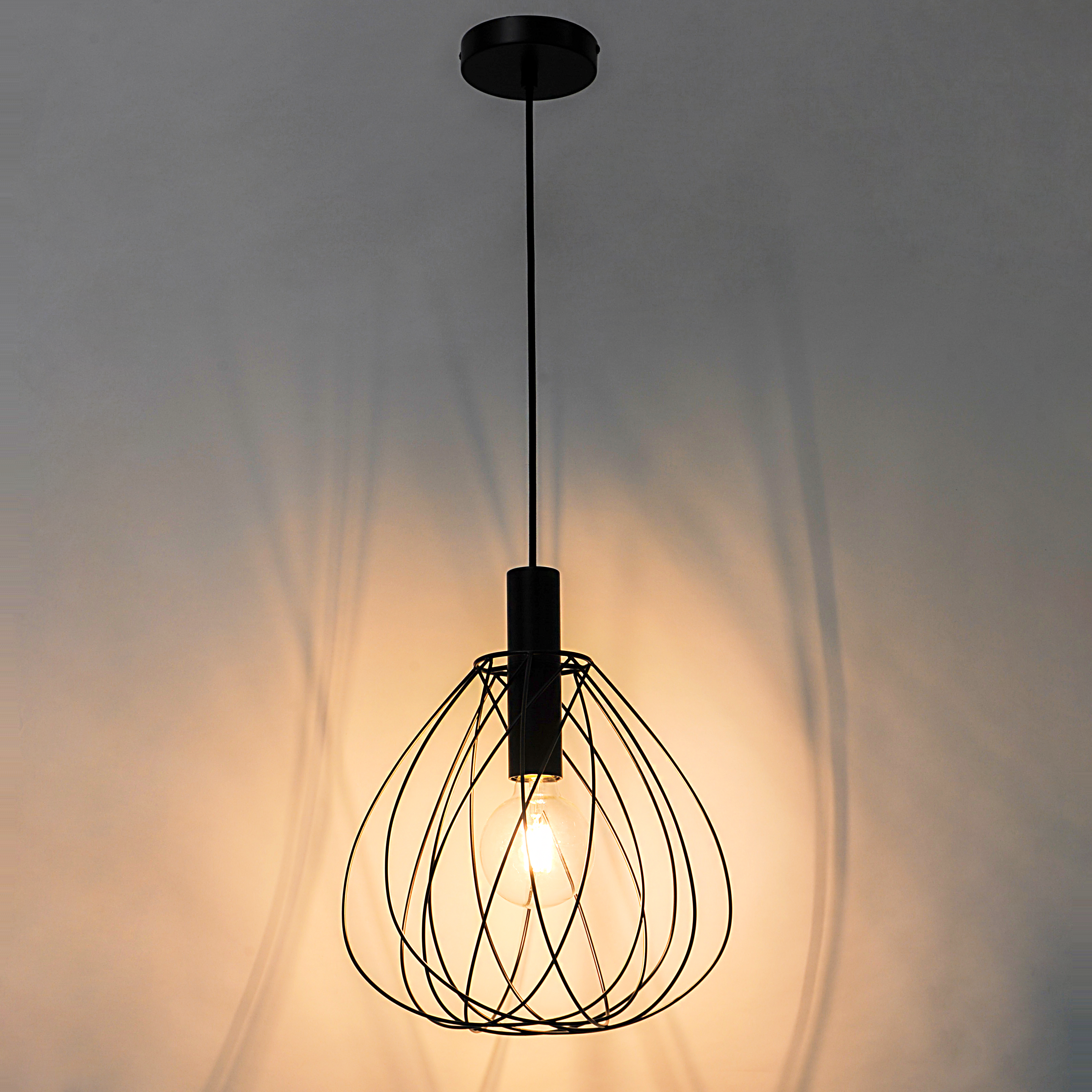 Lampa wisząca Merone czarna E27 Inspire - 18