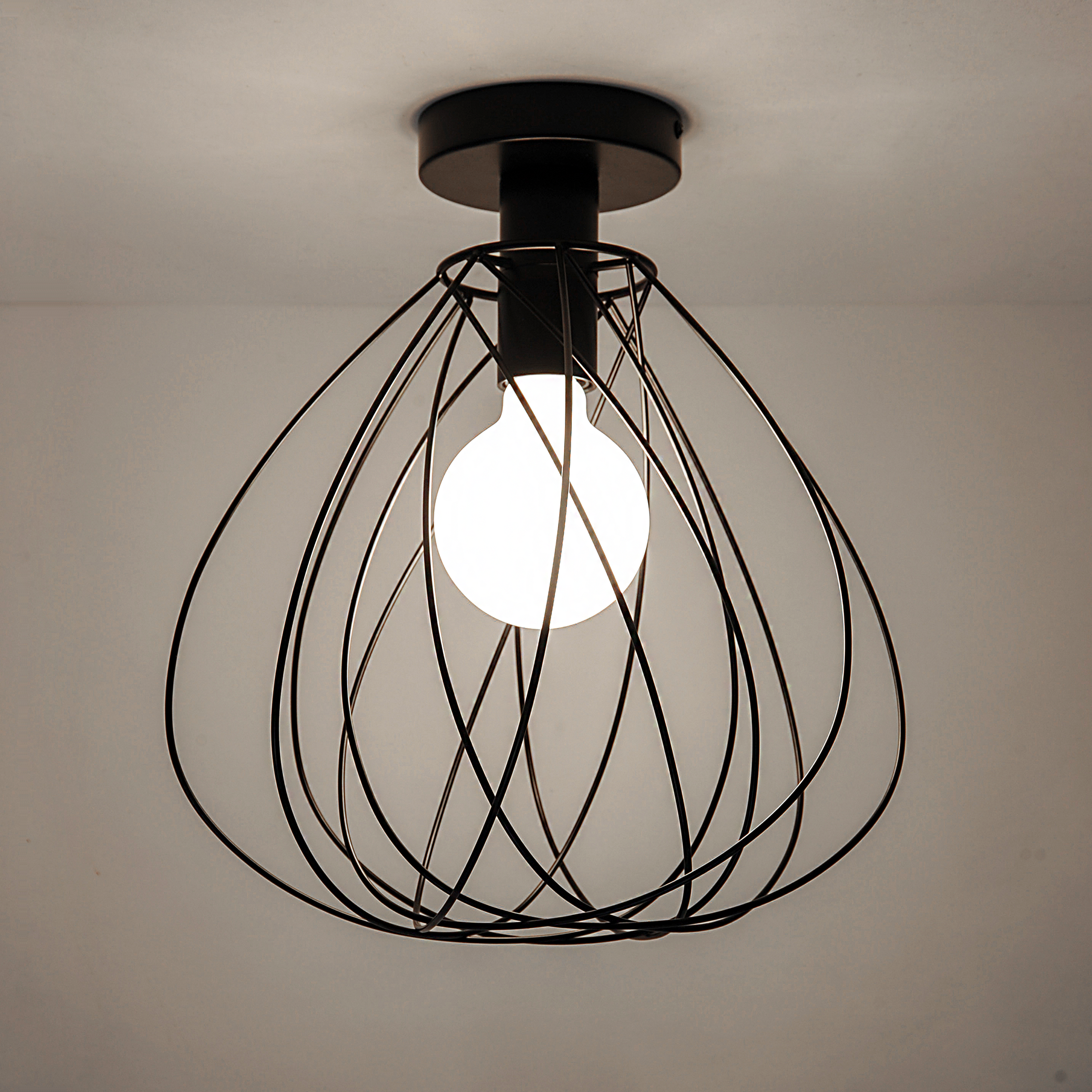 Lampa sufitowa Merone czarna E27 Inspire - 8