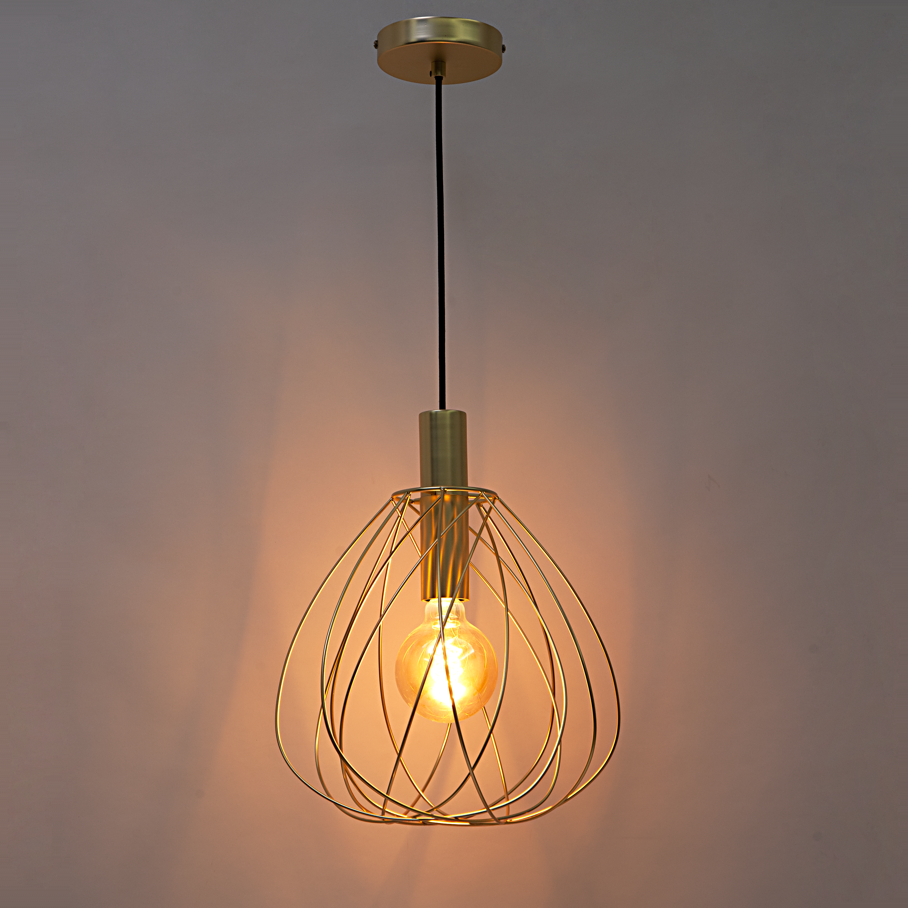 Lampa wisząca Merone mosiądz E27 Inspire - 21