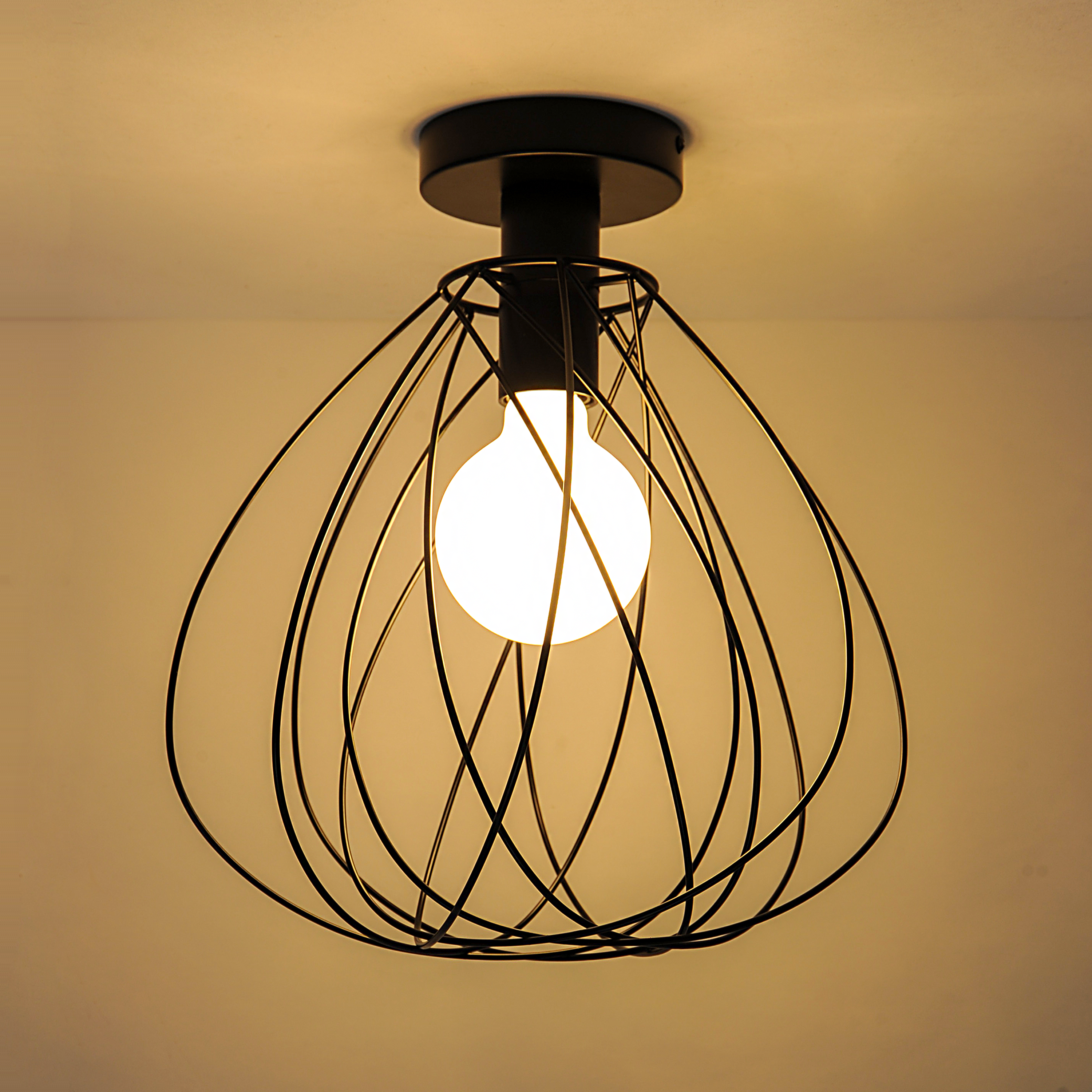 Lampa sufitowa Merone czarna E27 Inspire - 7