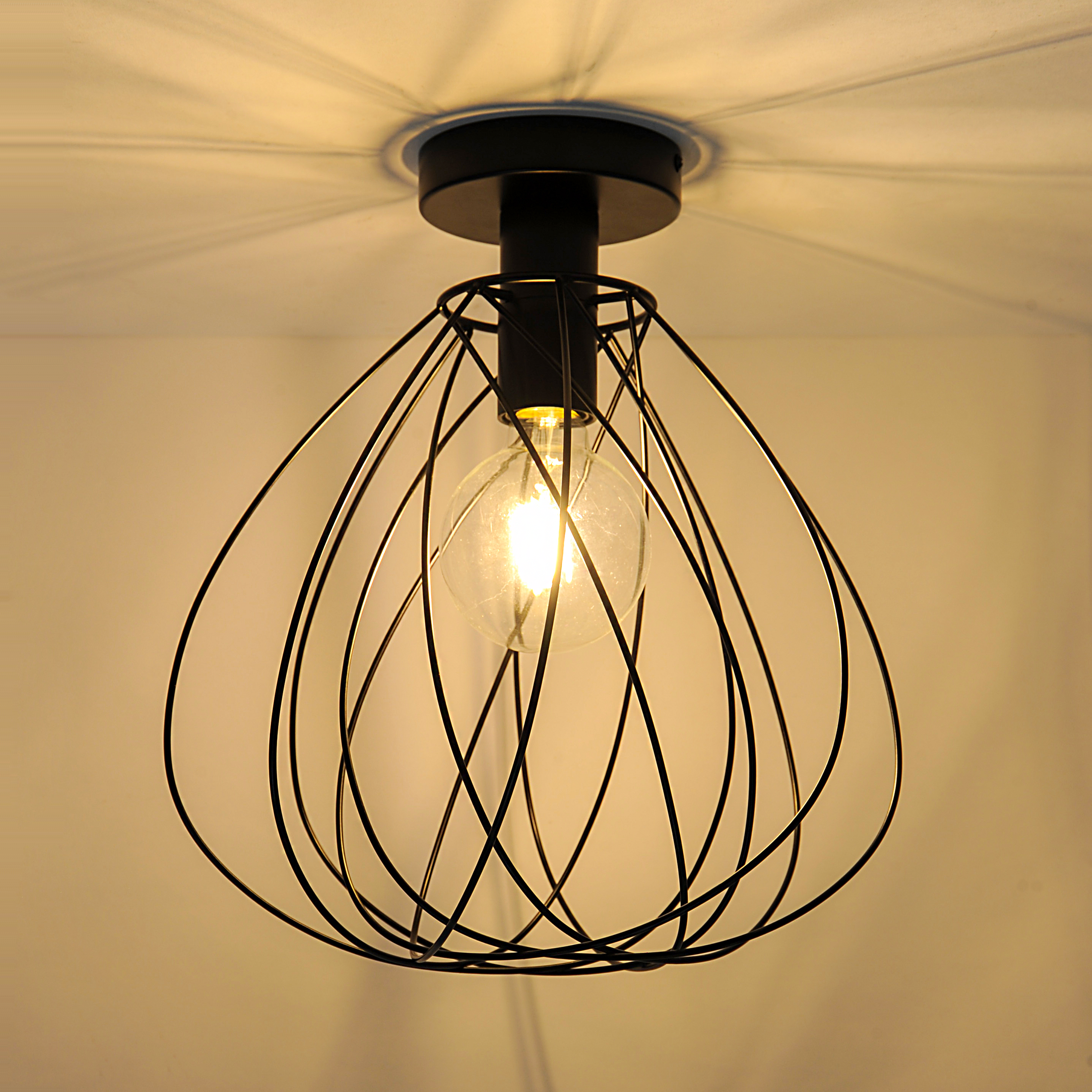 Lampa sufitowa Merone czarna E27 Inspire - 9