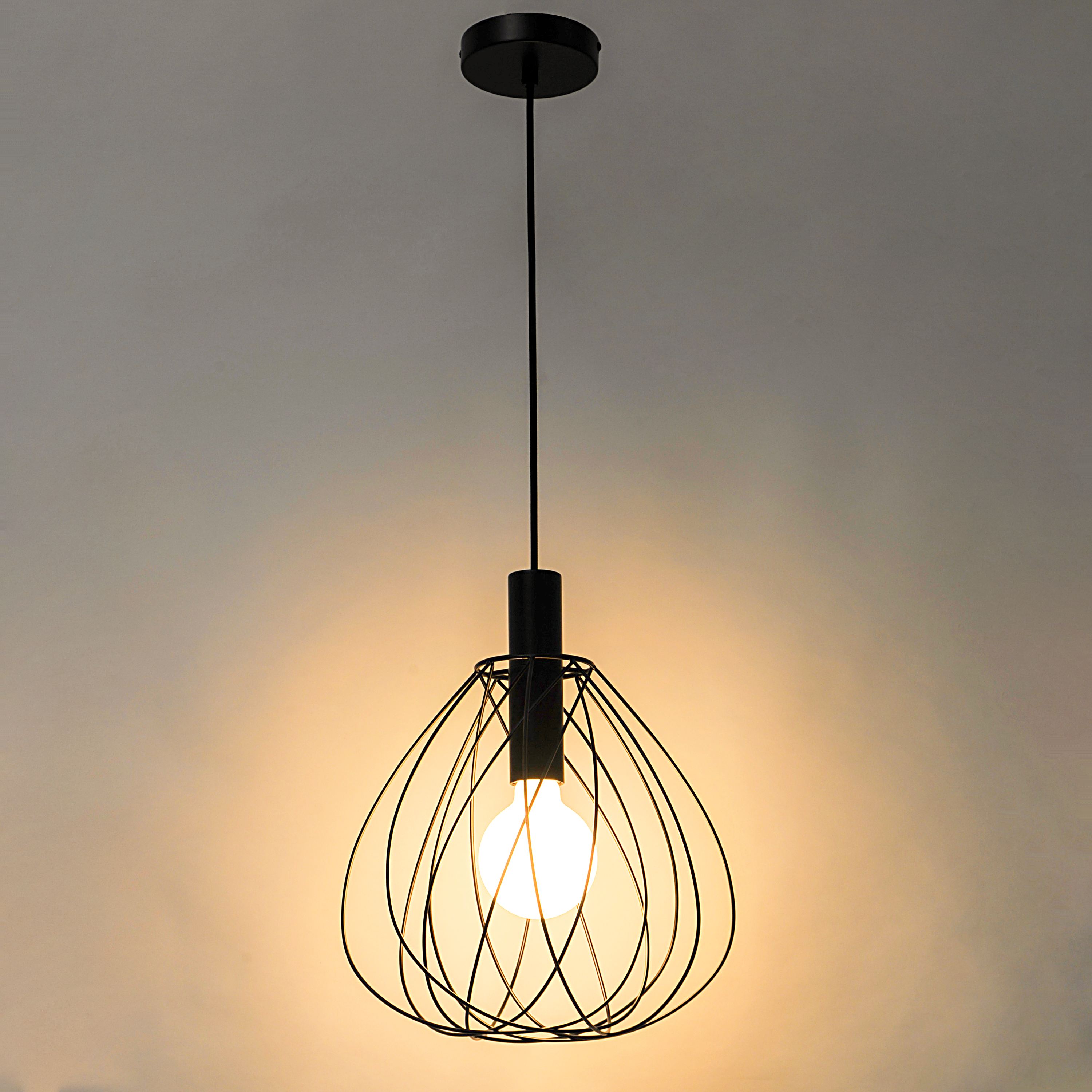 Lampa wisząca Merone czarna E27 Inspire - 15