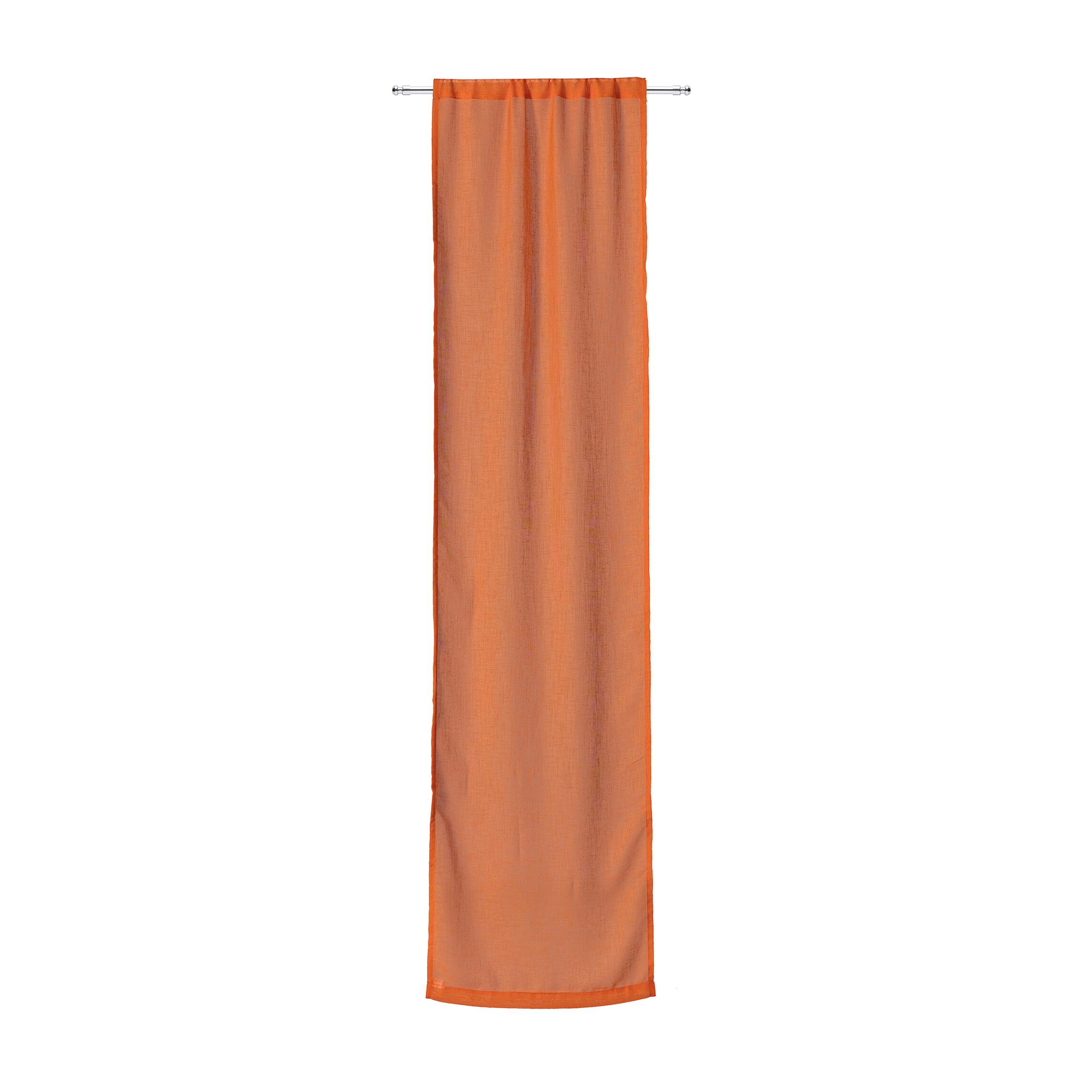 Tenda arancione opaco Alessia con passanti, 140 x 245 cm