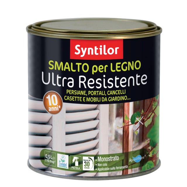 Vernice da esterno per legno SYNTILOR rosso opaco, 0.5 l