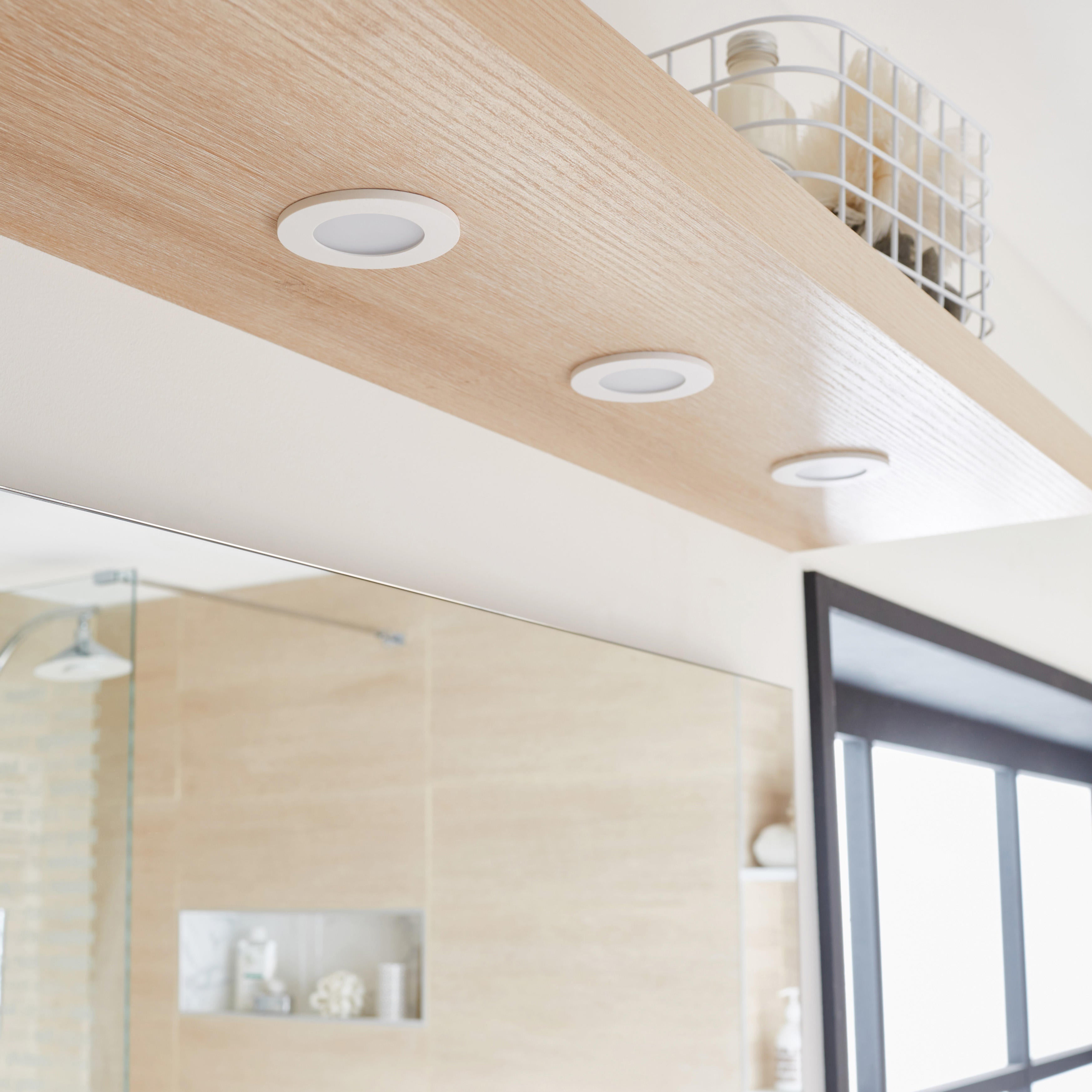 3 spots LED encastrés salle de bain IP44 Bazao, blanc neutre, blanc Inspire - 2