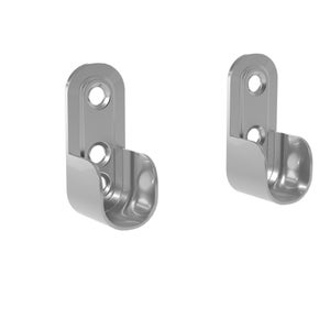 4 Supports Ovales Pour Rail De Penderie - Kit Barre Armoire Métal Tokaneit