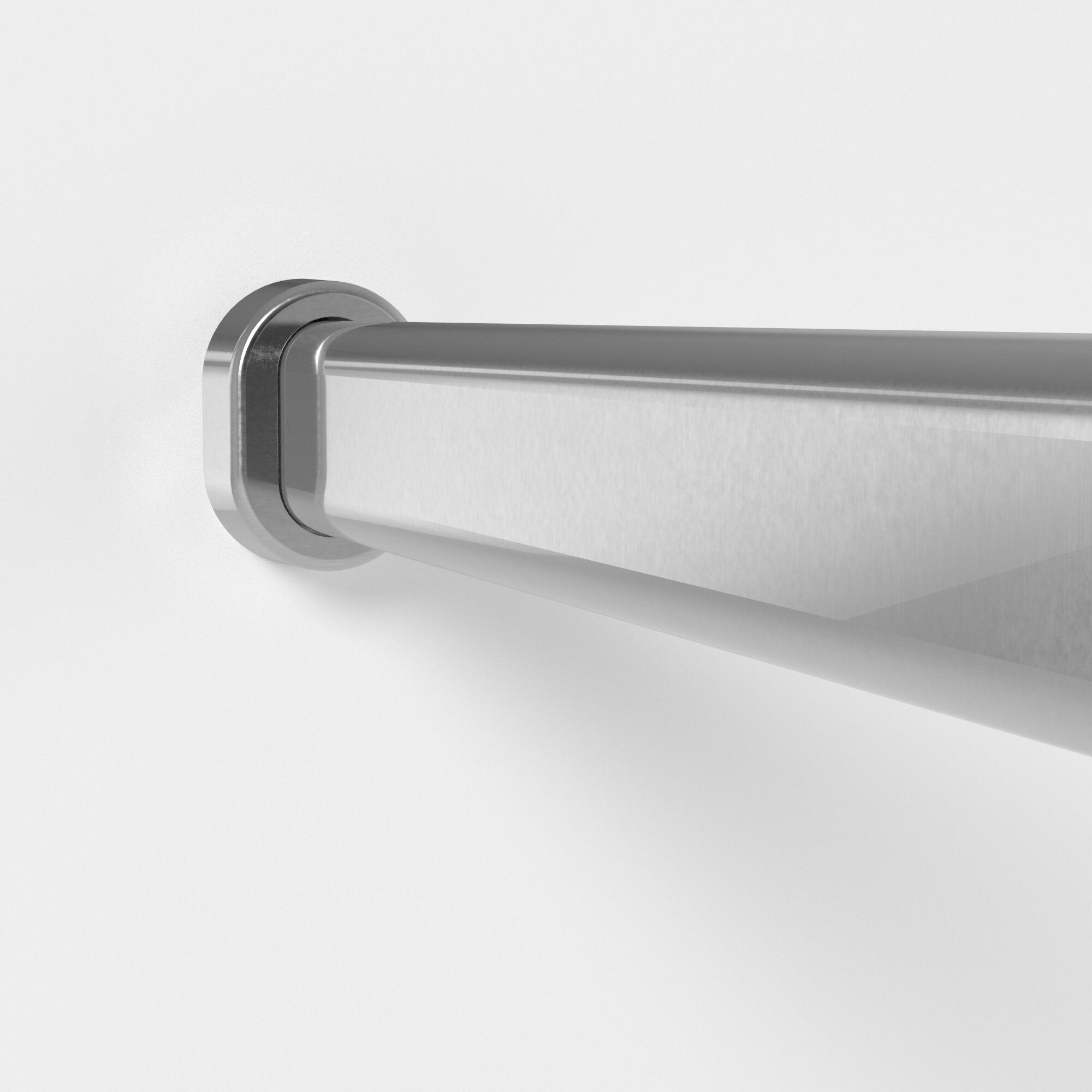 Lot 2 supports muraux fermés SPACEO pour barre de penderie ovale 30X15 chrome - 3