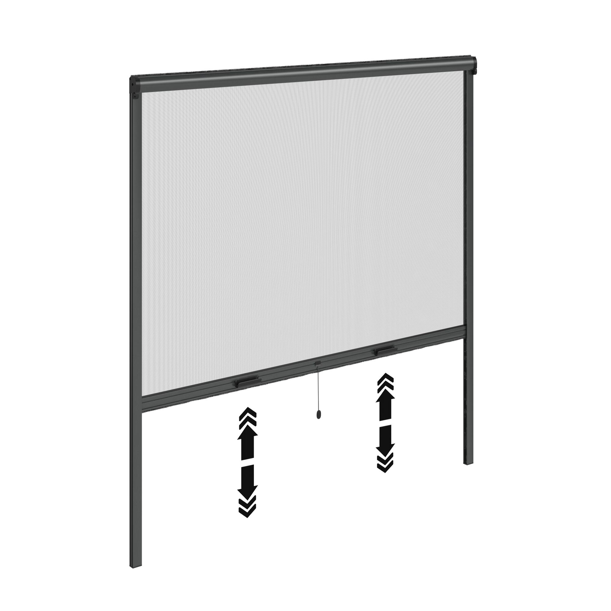 Moustiquaire 160x160 cm à enroulement vertical pour fenêtre ISOXA alu gris - 7