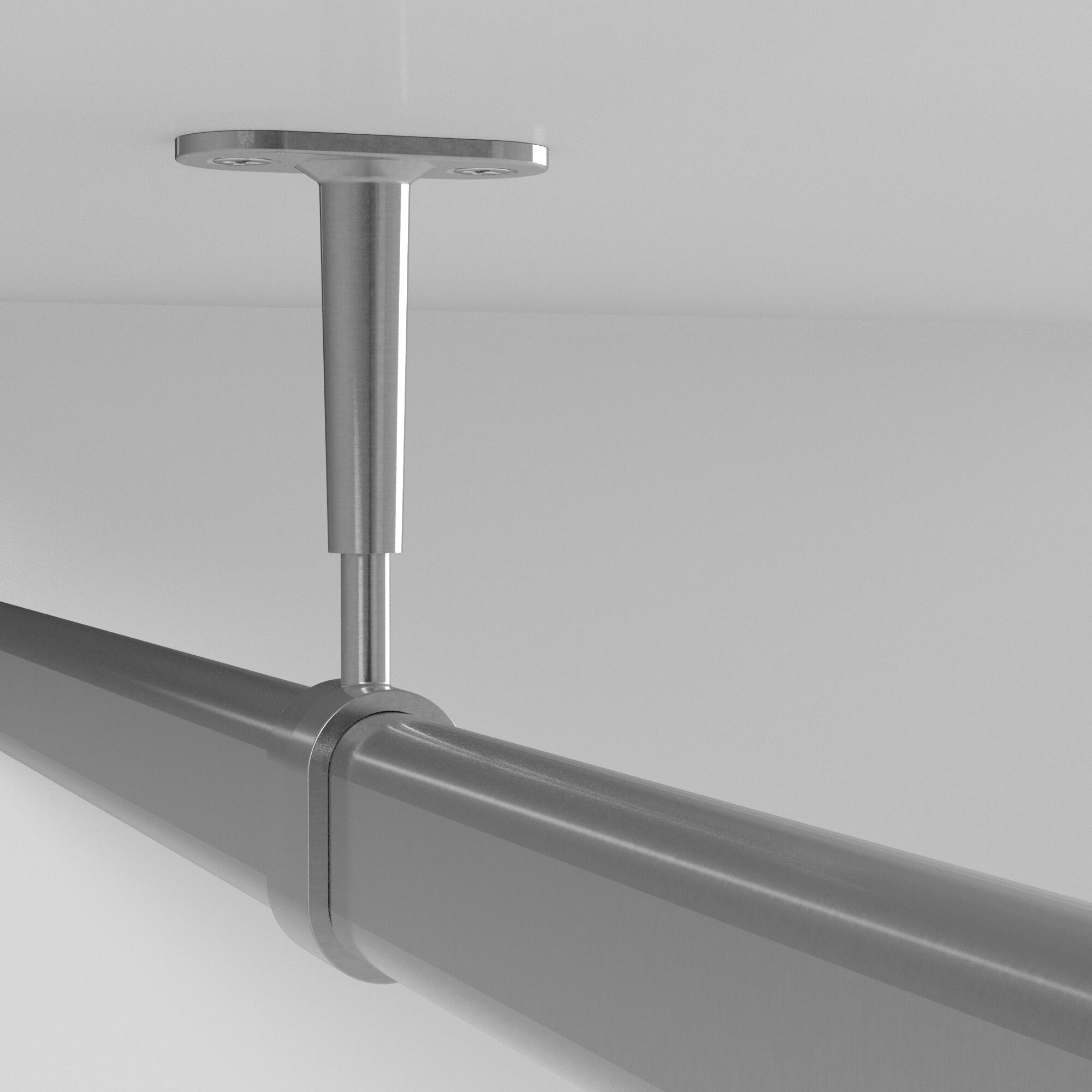 Support extensible SPACEO pour barre de penderie ovale 30x15 mm chrome - 2