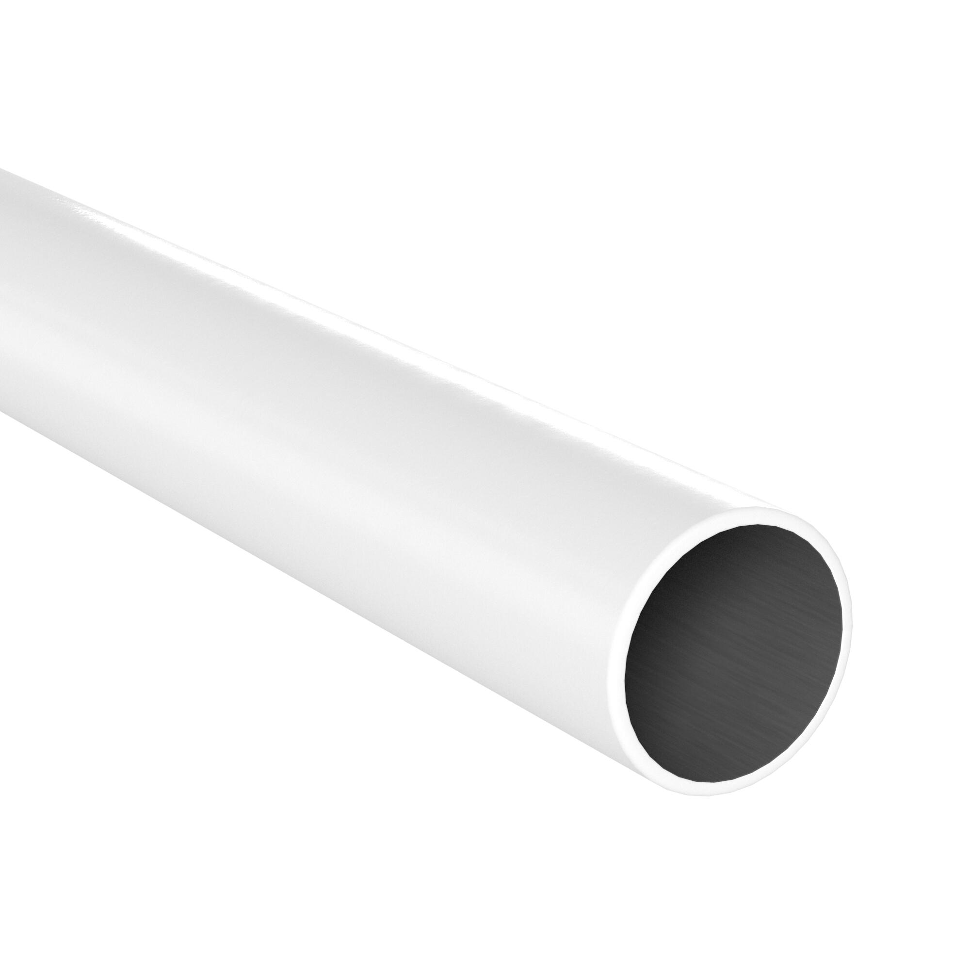 Barre de penderie blanche L1.5m x D.25mm - 2