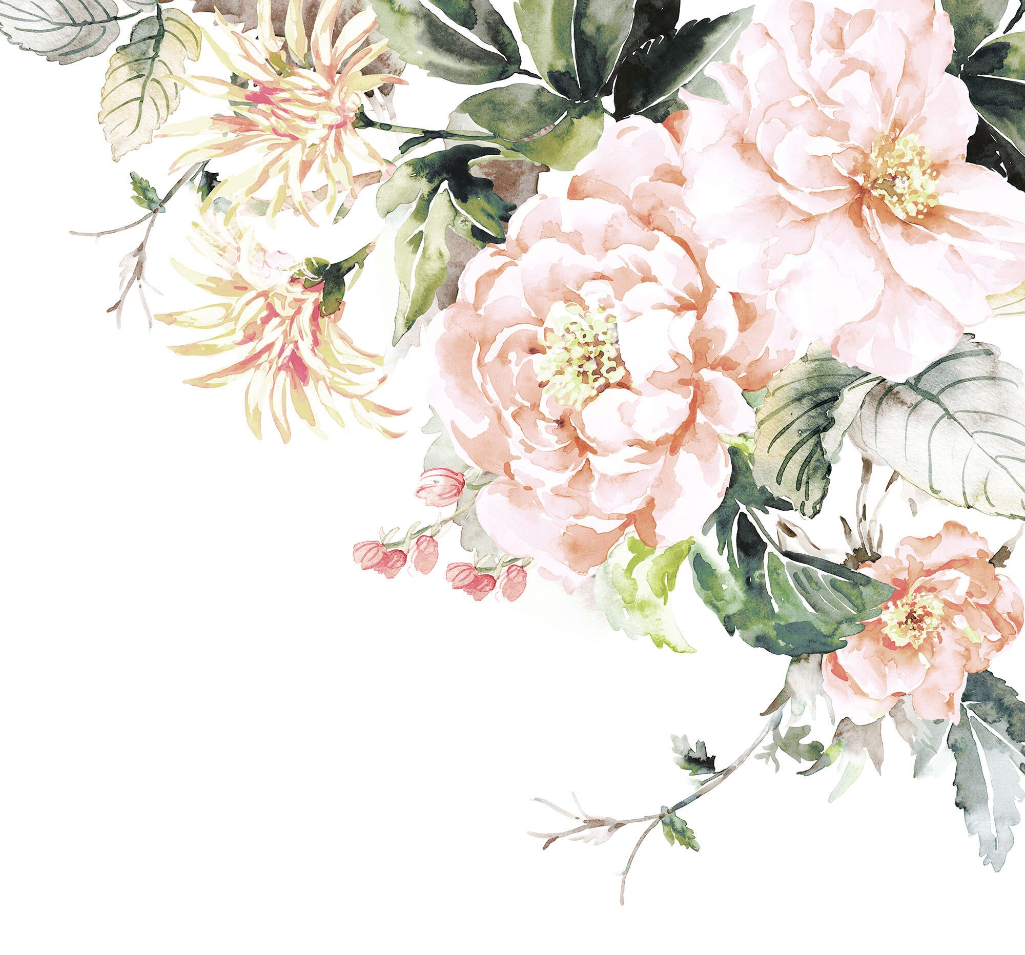 Papier peint panoramique nasrin multicolore l.300 x H.280 cm - 2