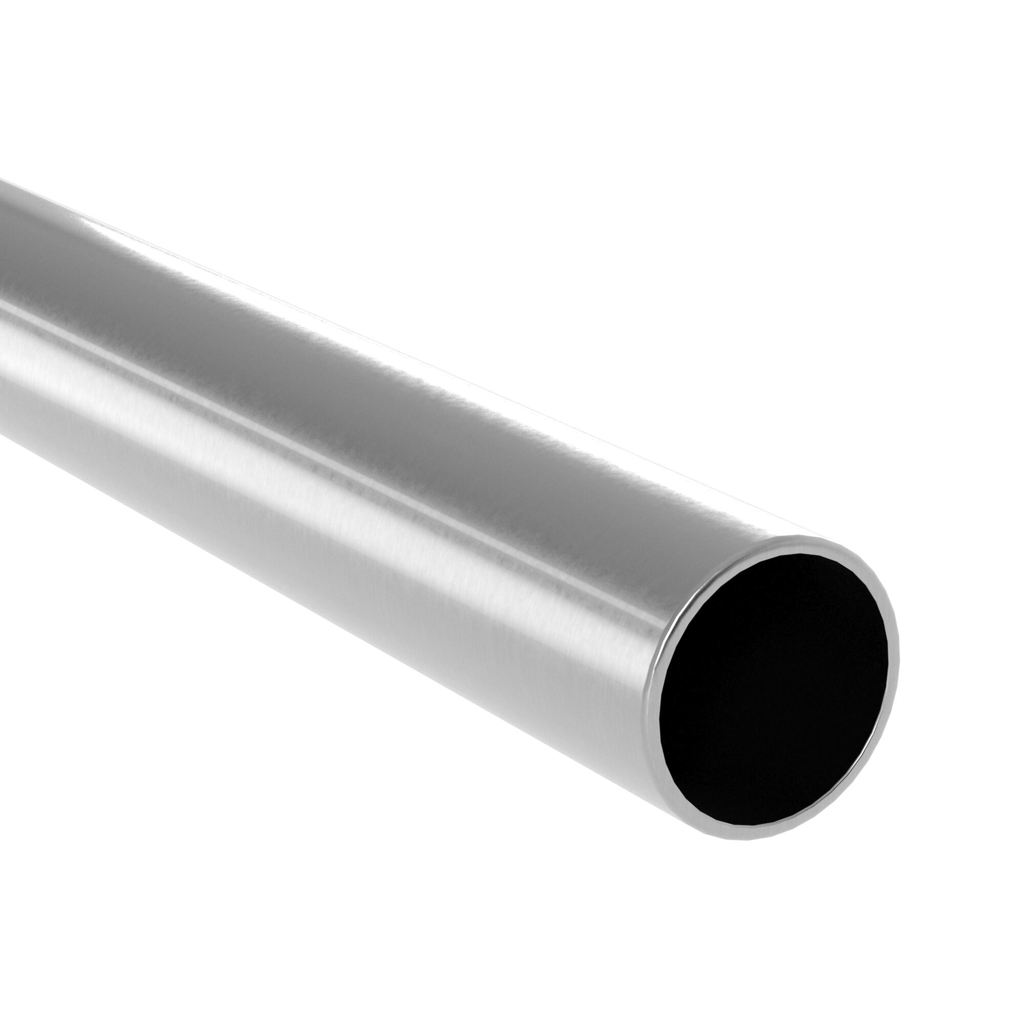 Barre de penderie ronde chrome L.1M x D.25mm SPACEO - 2