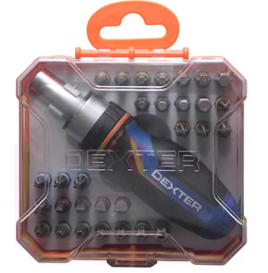 Set de vissage mixte en acier chrome DEXTER, 31 pièces Leroy Merlin Les bons plans des petits projets avant l'été