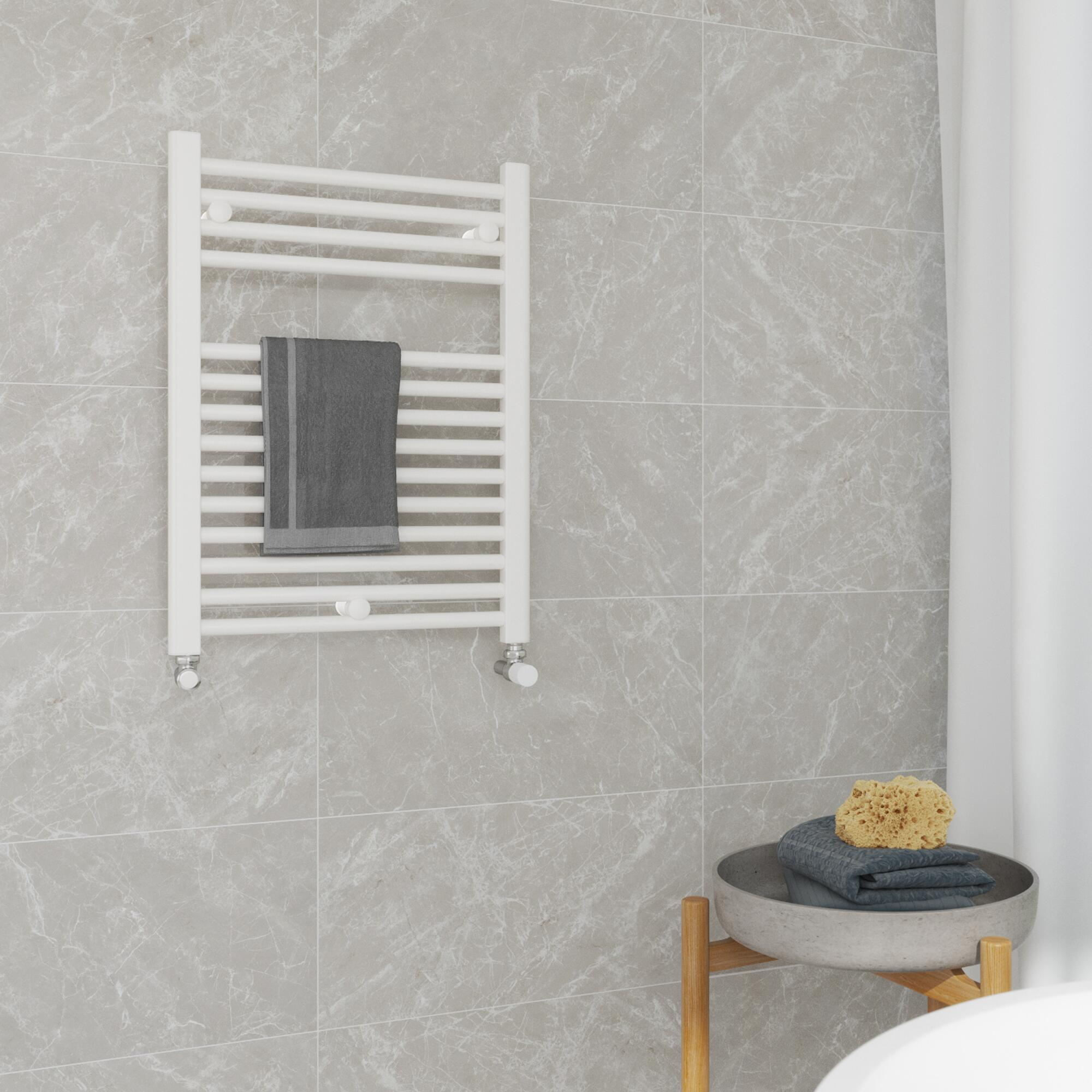 Scaldasalviette ad acqua calda EQUATION ACQUA bianco interasse 450 mm, L 50 x H 69 cm - 5