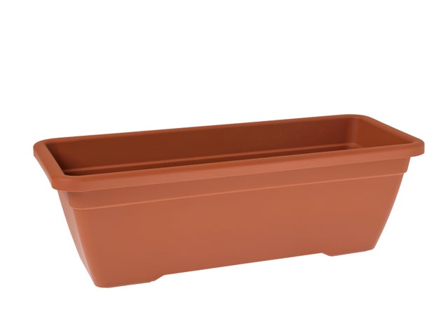 Pack De 2 Macetas Cuadradas Extra Grandes De 60 Cm - Jardineras De Plástico Gris Terracota, Con Plato