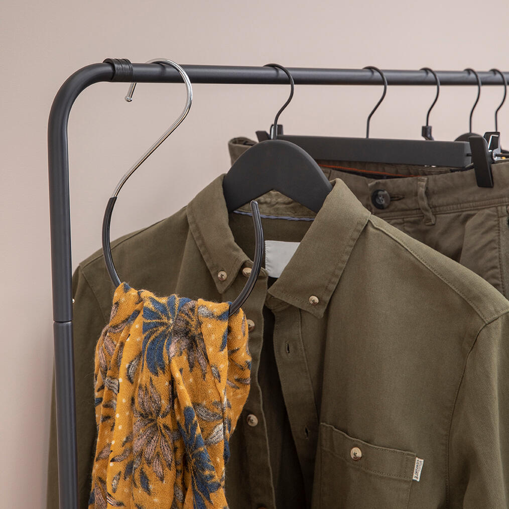 Pack 4 cabides madeira preto SPACEO - 7