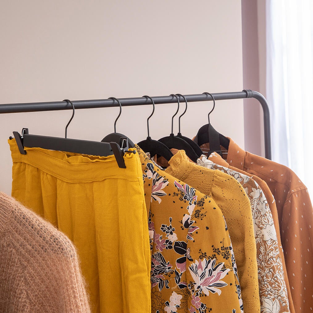 Cintre pantalon et jupe bois noir, H.11.3 x l.34 x P.1.2 cm - 5