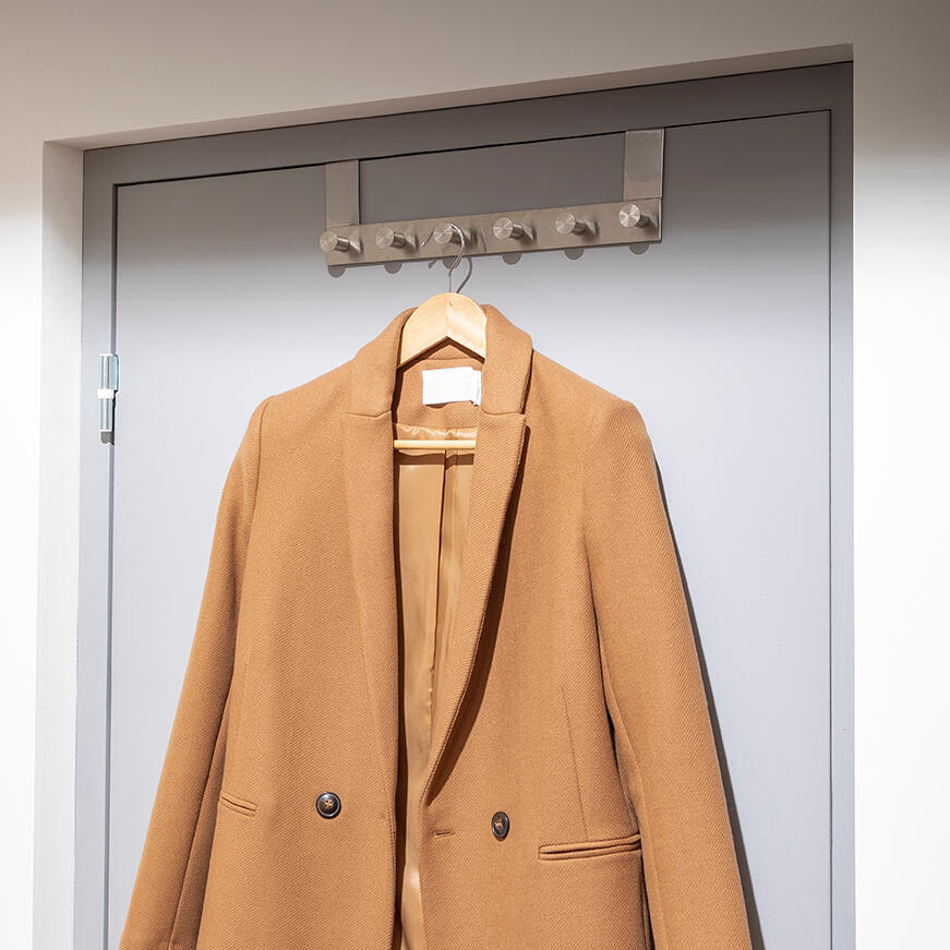 Cintre à épaulettes bois et acier, H.23.5 x l.45 x P.5.8 cm - 3