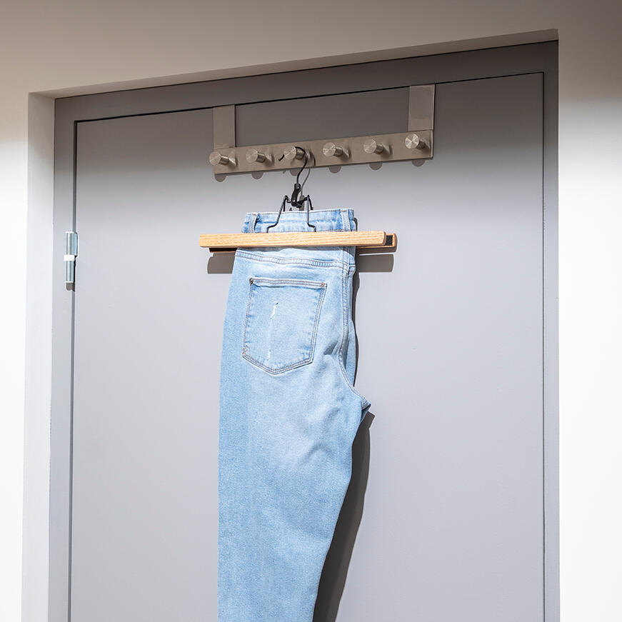 Cintre bois naturel, H.16 x l.32 x P.4 cm - 2