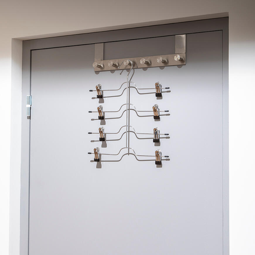 Pack 8 cabides com pinças metal SPACEO - 3