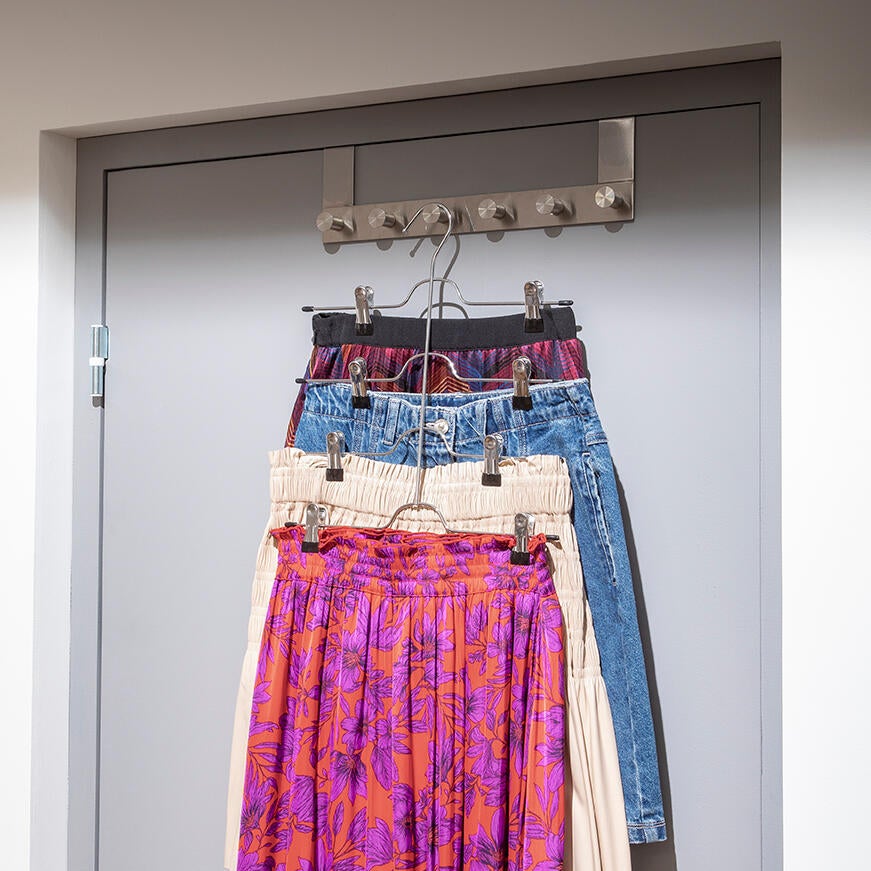 Cintre pantalon et jupe métal noir, H.38 x l.33 x P.0.38 cm - 2