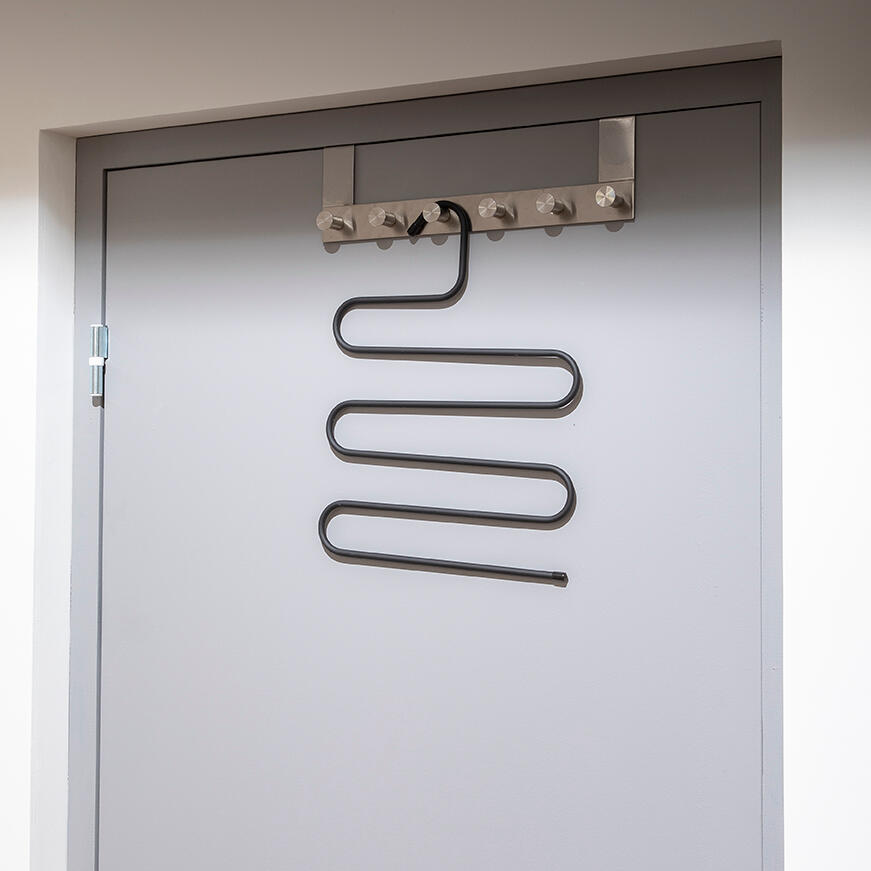 Percha para pantalones SPACEO metalica negro 31x40 cm (anchoxalto) - 5