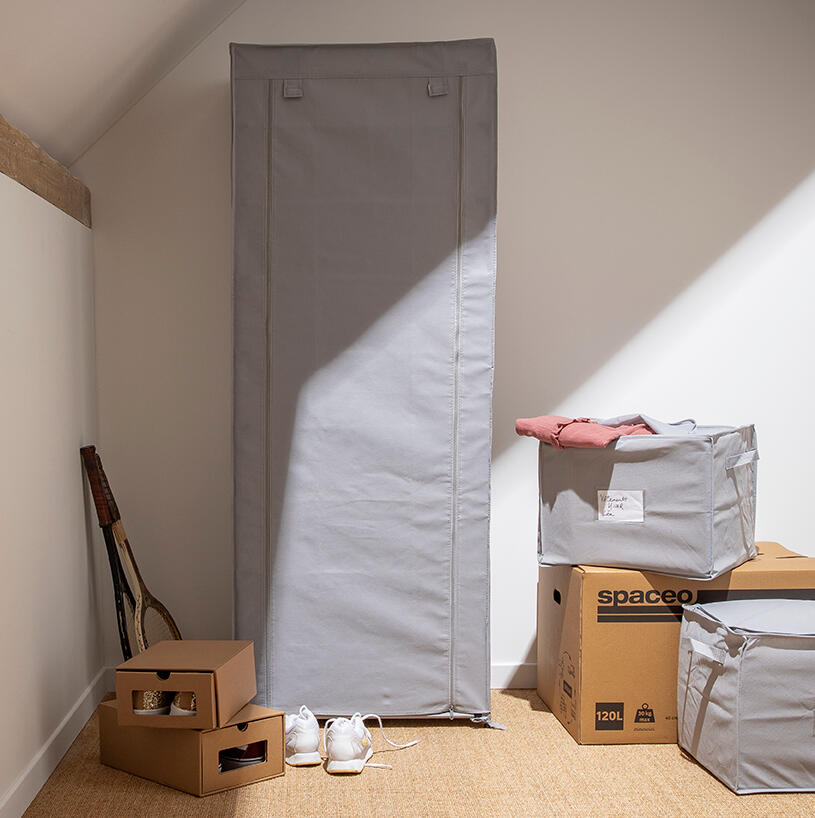 Caixa com saco de vácuo SPACEO 33X36X42CM CINZA - 7