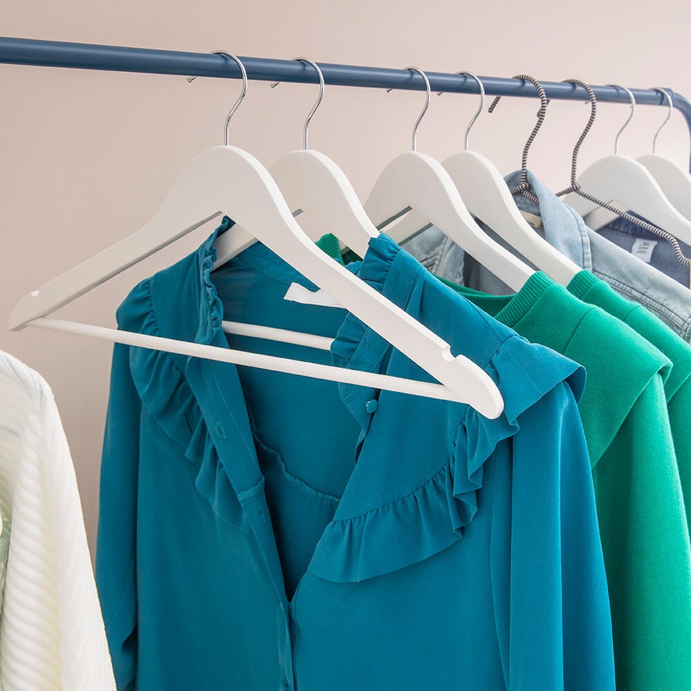 Set di 4 grucce antiscivolo L 44.5 x H 23 cm bianco - 17