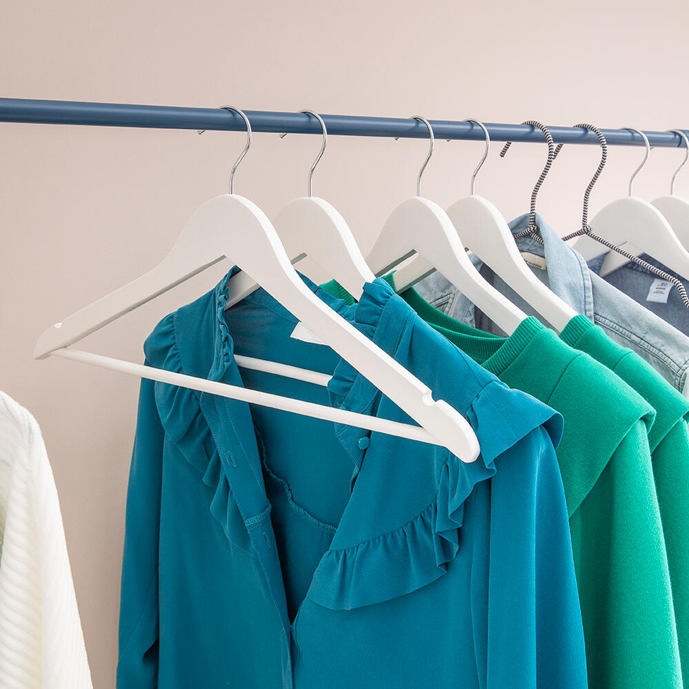 Pack 4 cabides madeira branco SPACEO - 28