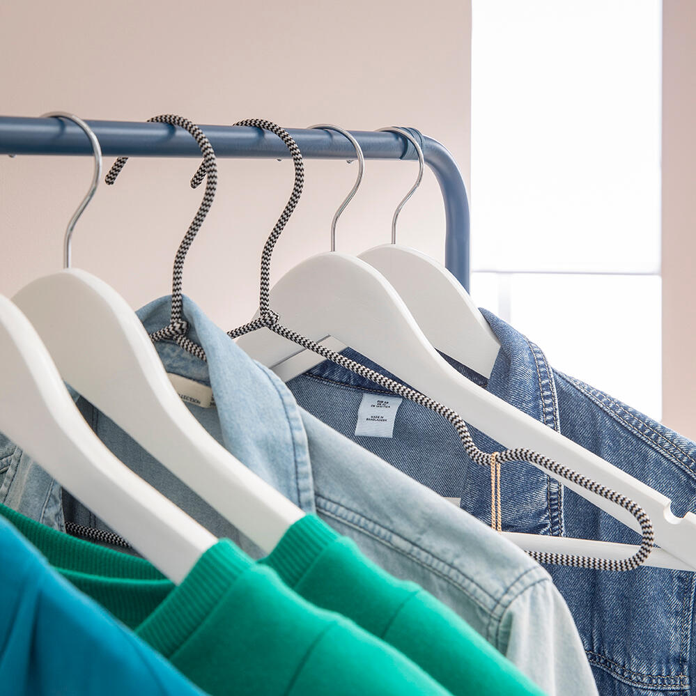 Pack 4 cabides madeira branco SPACEO - 21