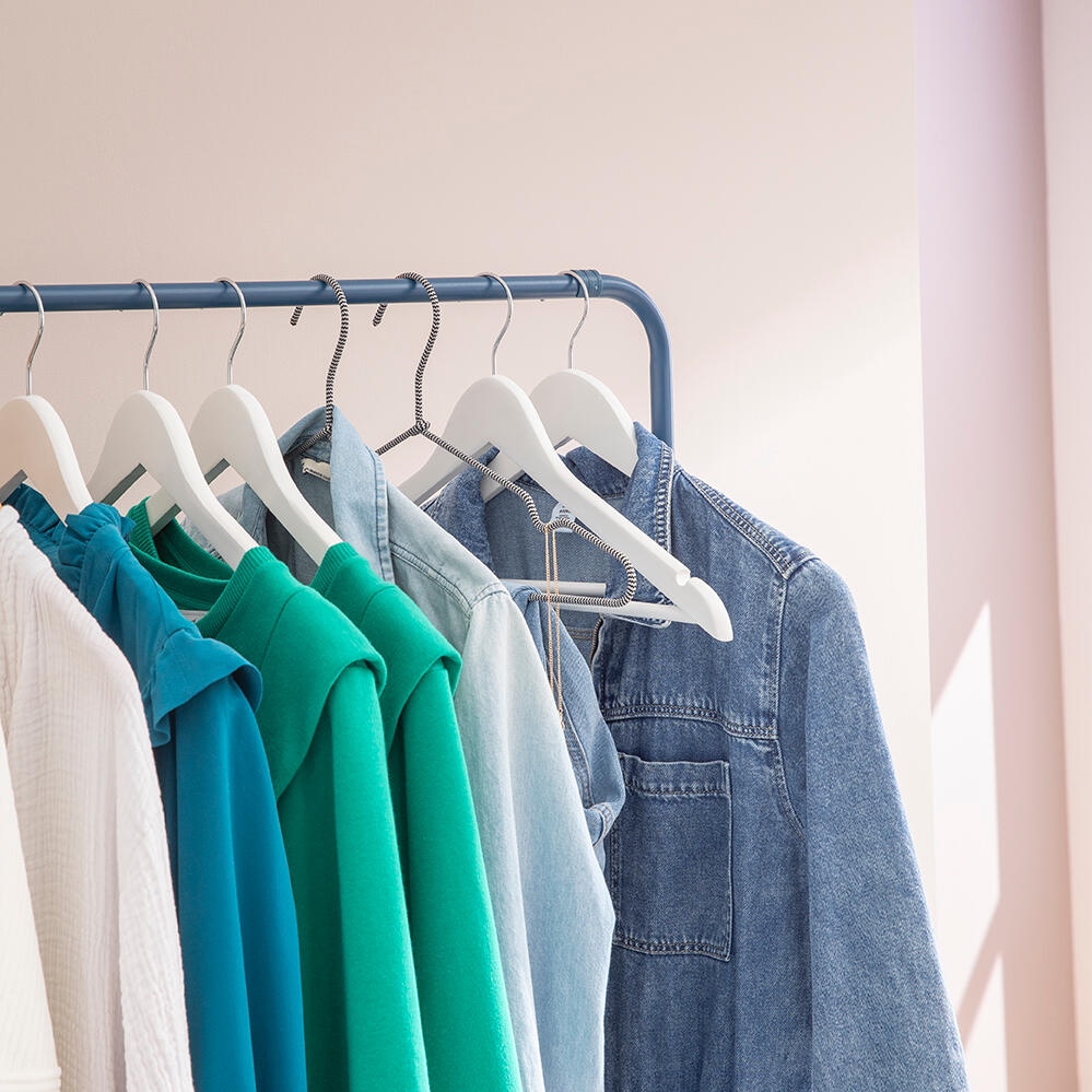 Pack 4 cabides madeira branco SPACEO - 4