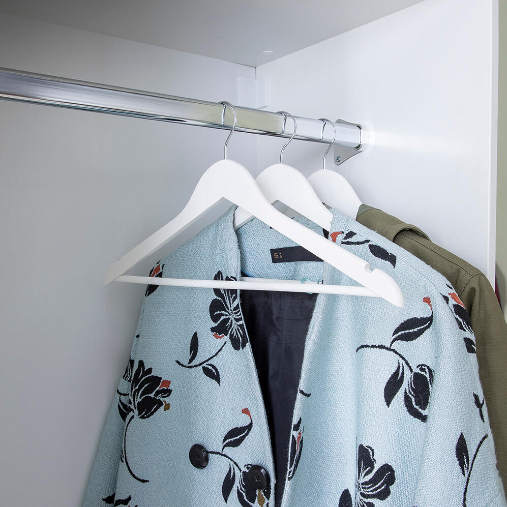 Pack 4 cabides madeira branco SPACEO - 5