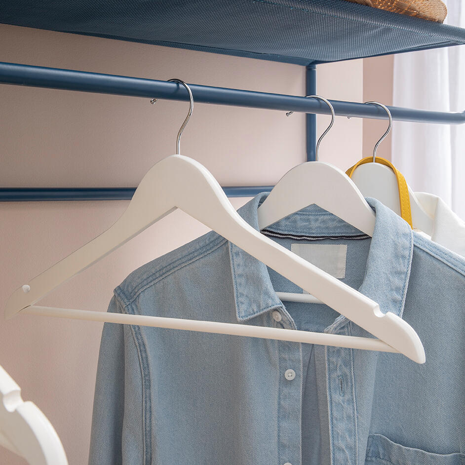 Set di 4 grucce antiscivolo L 44.5 x H 23 cm bianco - 7