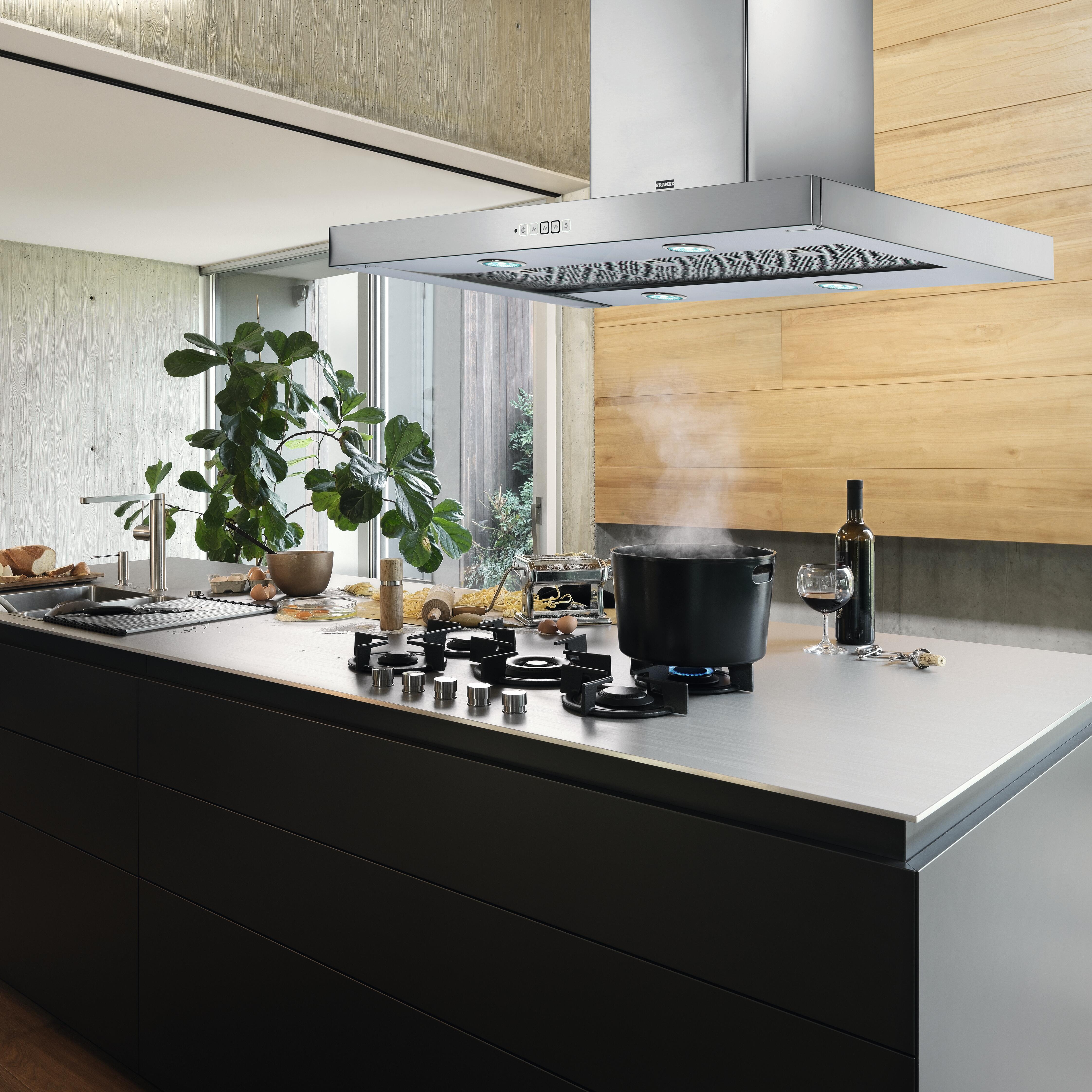 Cappa ad isola Tale 905 I XS FRANKE argento L 90 cm - 2