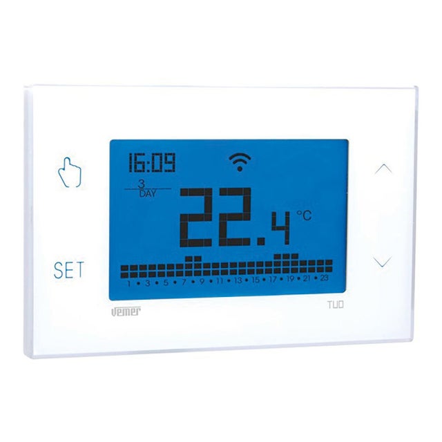 Termostato intelligente e connesso a parete WIFI VEMER Tuo bianco
