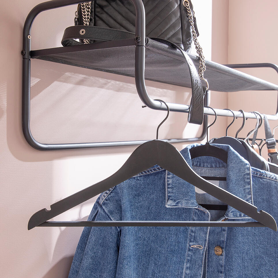 Pack 4 cabides madeira preto SPACEO - 18