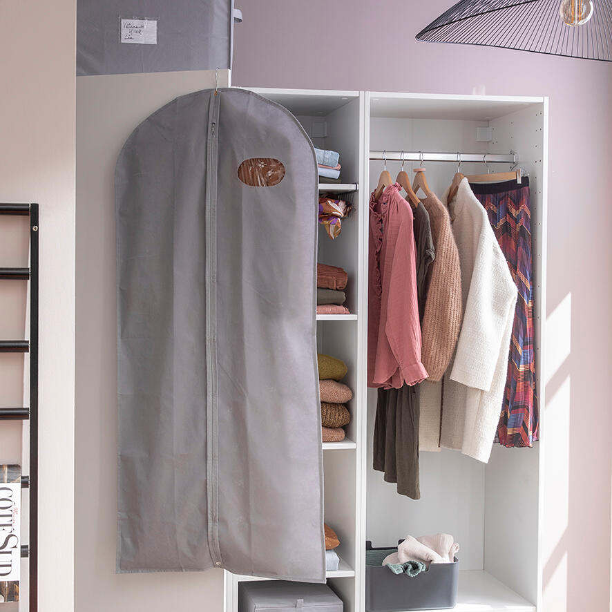 Porta trajess para colgar con cremallera 60x135 cm (anchoxalto) - 16