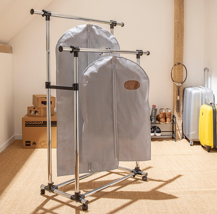 Porta trajess para colgar con cremallera 60x135 cm (anchoxalto) - 15