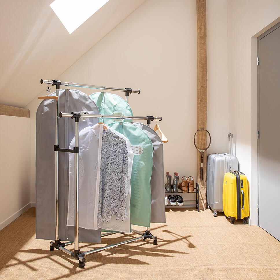 Porta trajess para colgar con cremallera 60x135 cm (anchoxalto) - 13