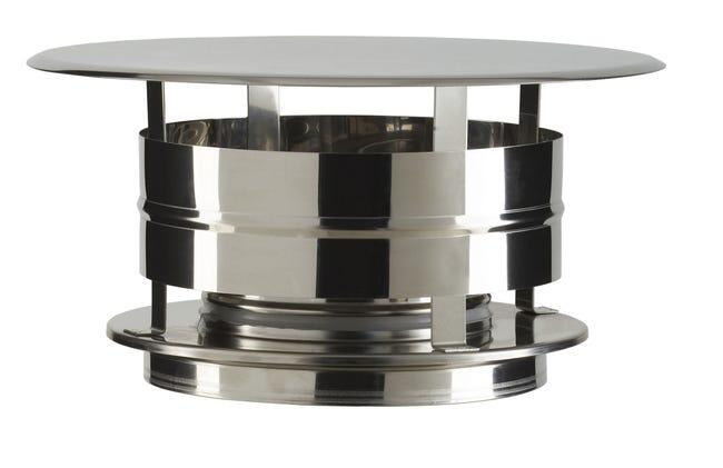 Chapeau extracteur cheminée rotatif Noir-Anthracite diamètre 80