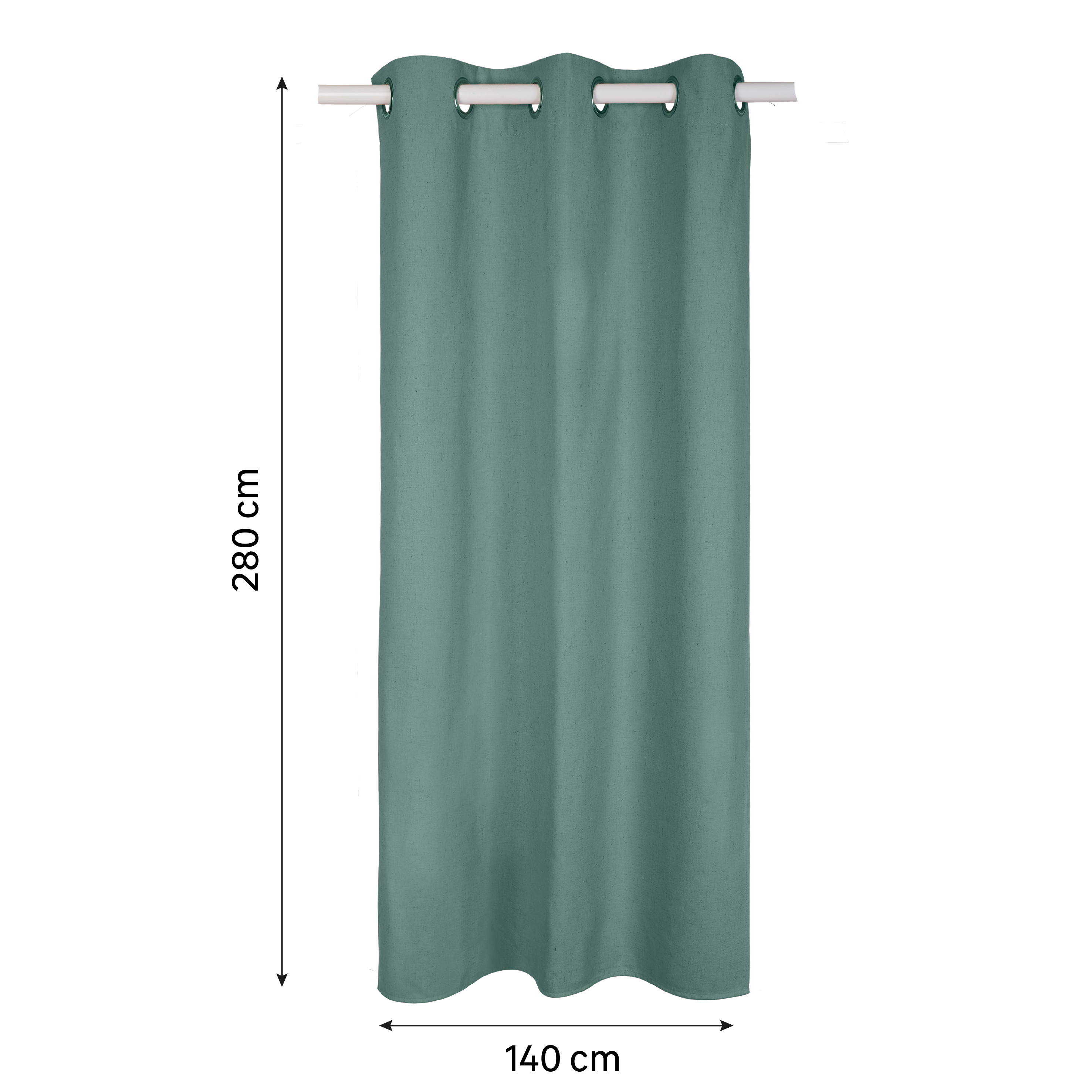 Rideau occultant, Aleyna, vert H.280 x l.140 cm INSPIRE - 2