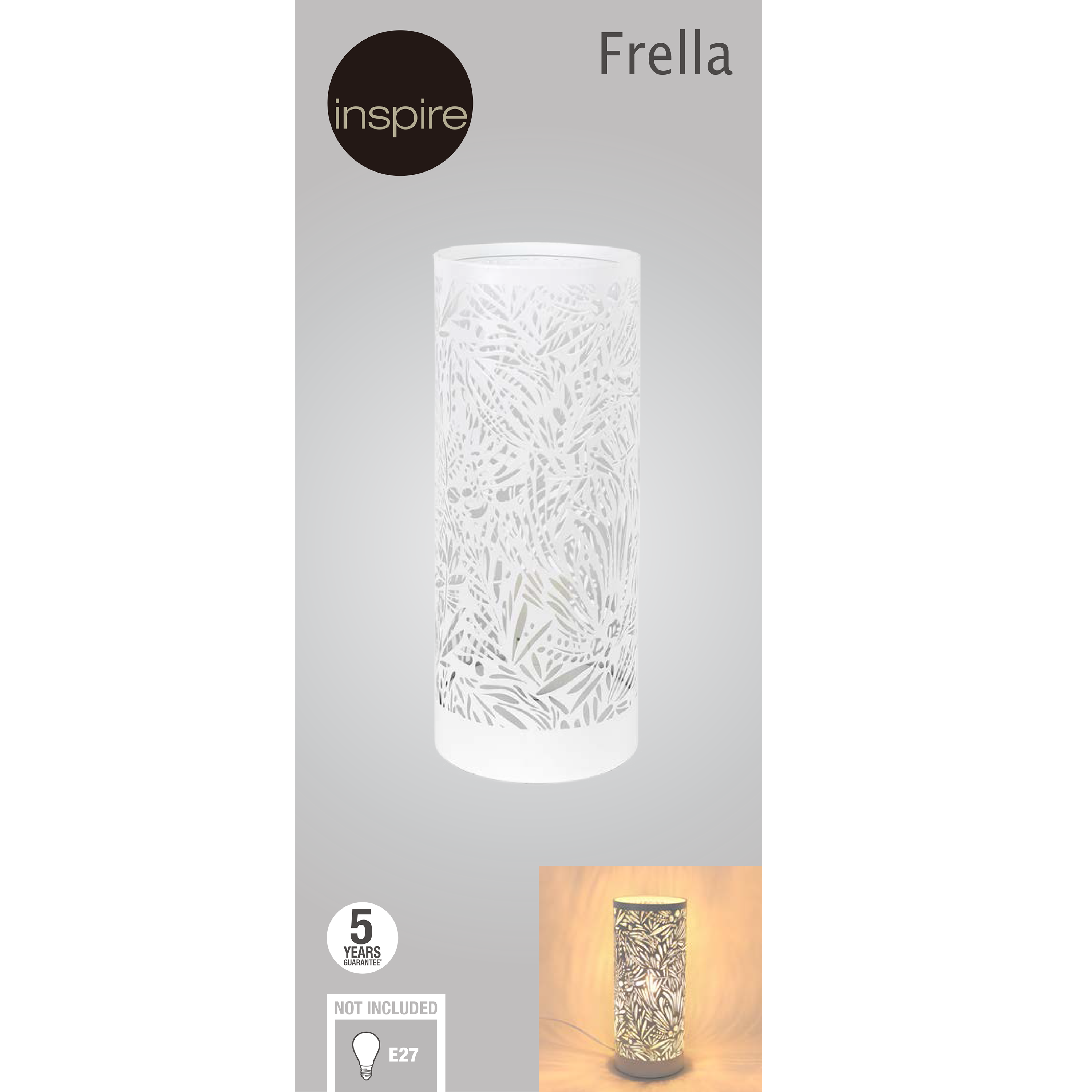 Lampe Frella, acier, blanc, H.28.5 cm INSPIRE, E27 - 10